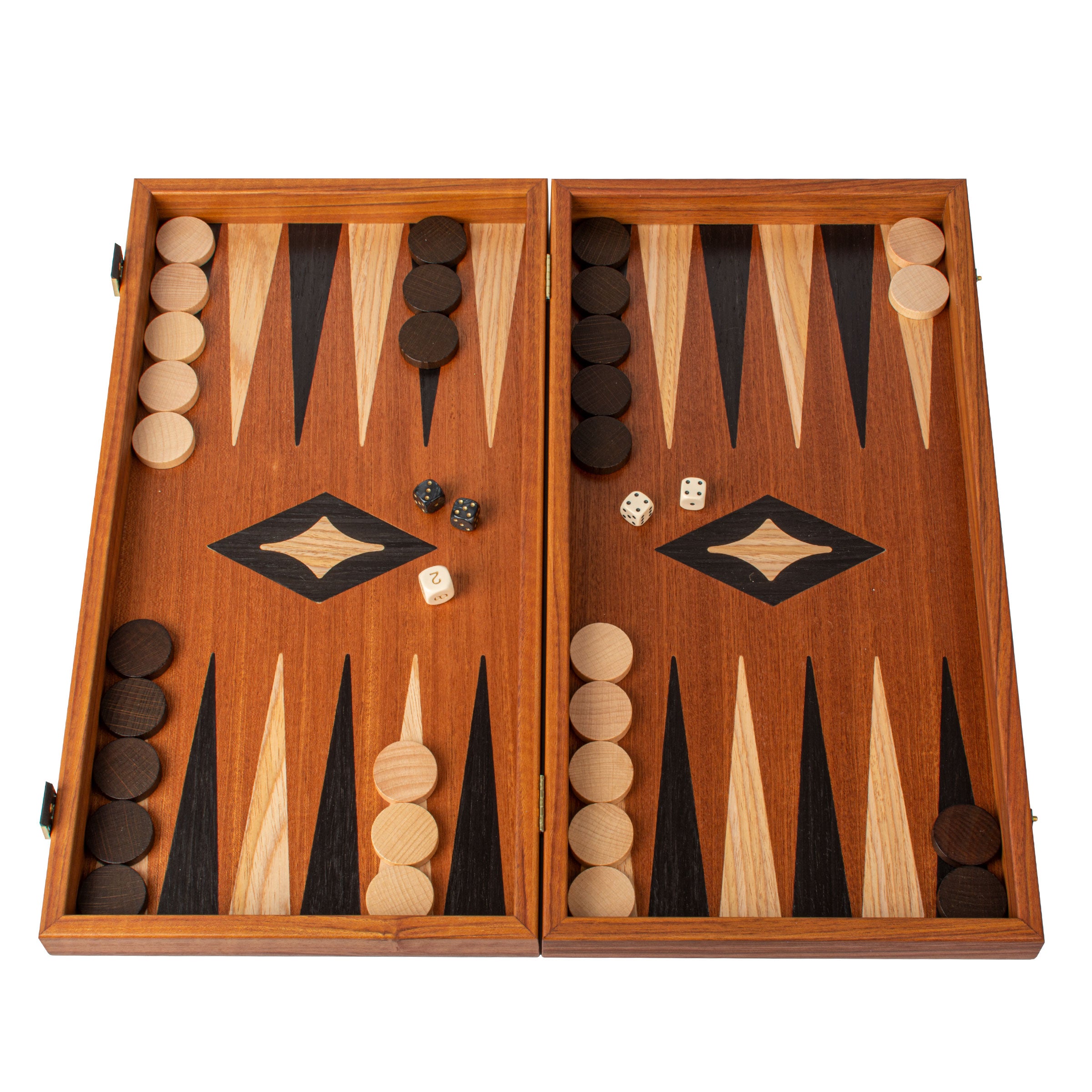Manopoulos Lot de 30 petits carreaux de backgammon en acrylique - Vert et ivoire - 2,5 cm Manopoulos Lot de 30 petits carreaux de backgammon en acrylique - Vert et ivoire - 2,5 cm