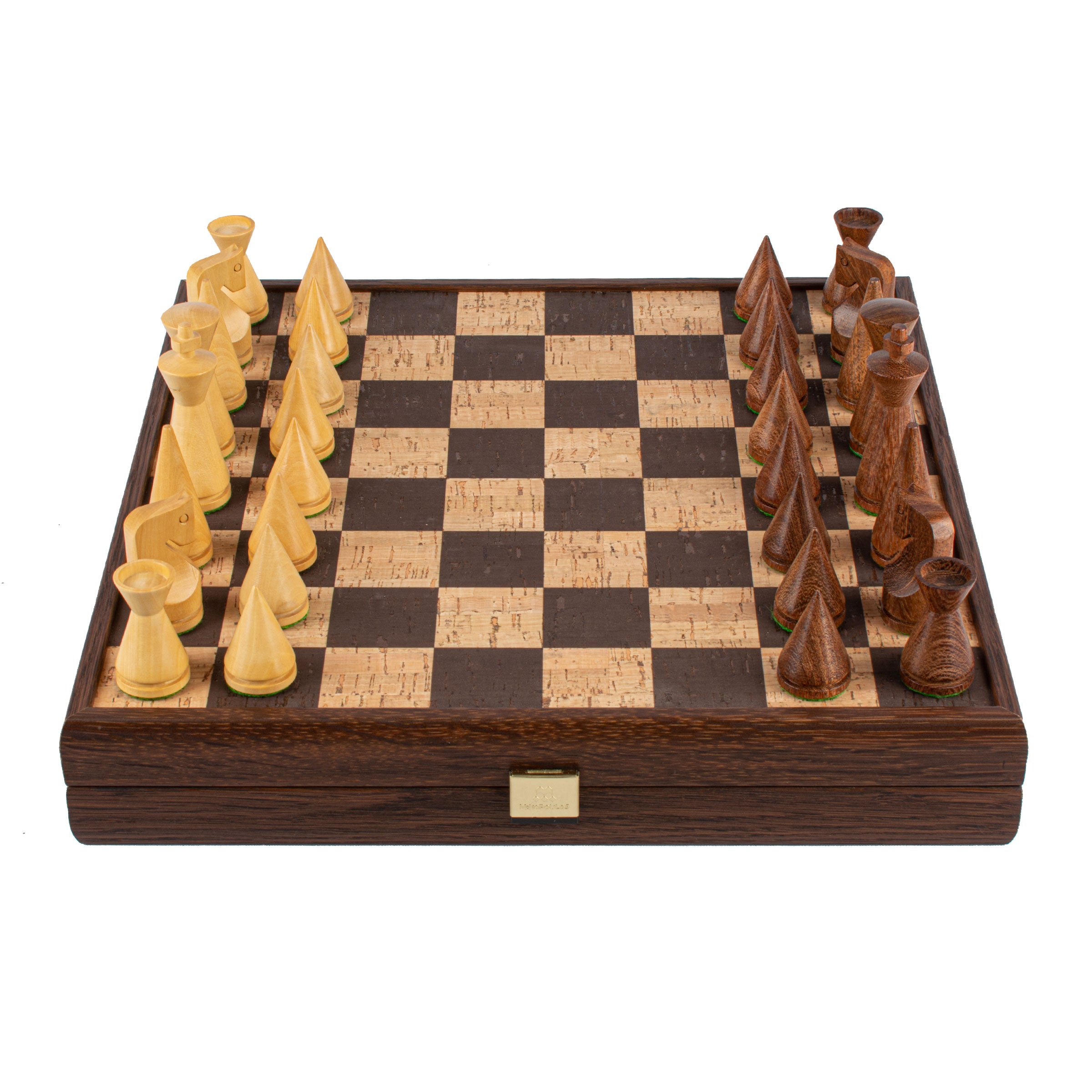Set Pezzi Scacchi Lotus Intagliati A Mano – 4,7 Pollici, Legno Di Rosa Pesato