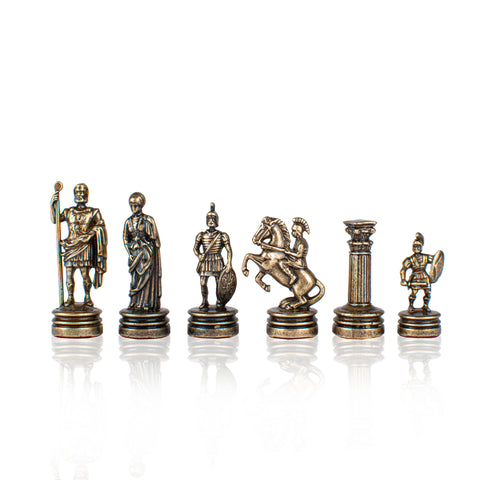 GREEK ROMAN PERIOD Chessmen (Small) - Blue/Brown