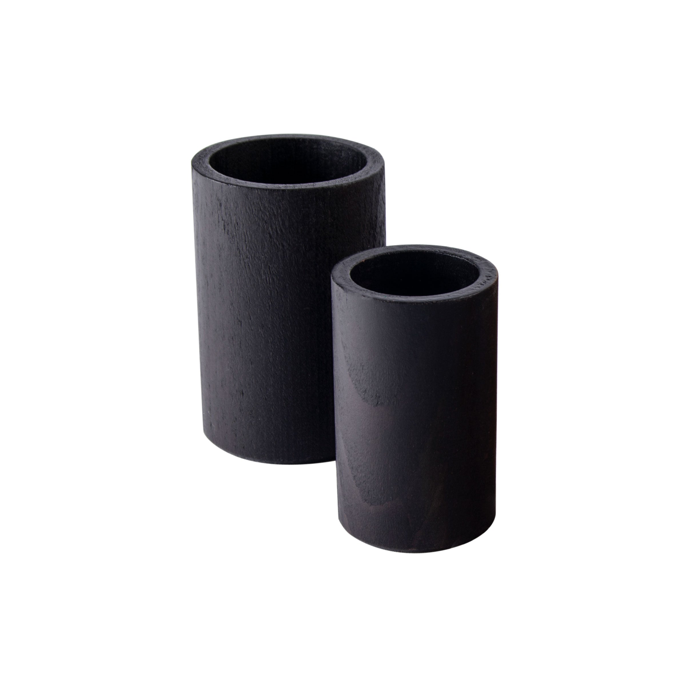 Premium Black Wooden Dice Cups - Set of 2 for Backgammon