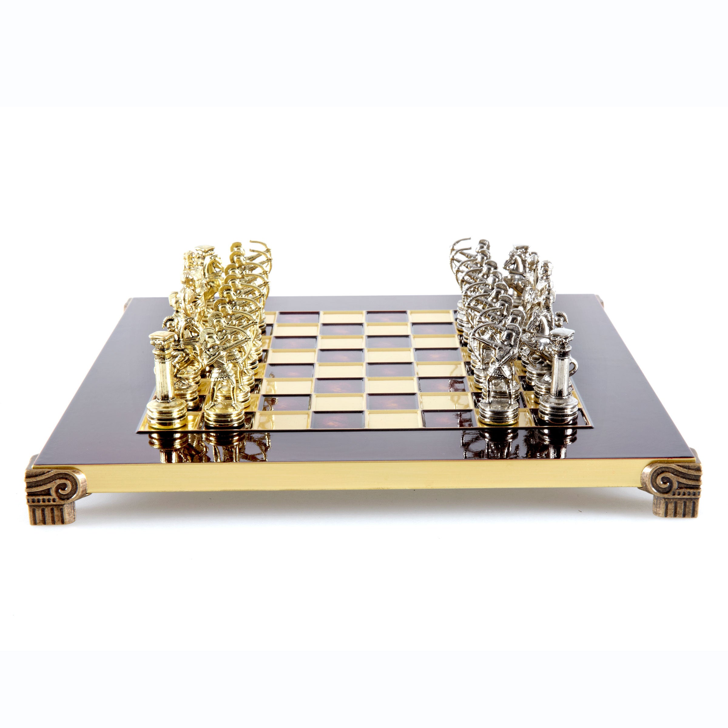 The Manopoulos Archers Luxury Chess Set with Wooden Case [S10RED] - $230.00  - Regency Chess - Finest Quality Chess Sets, Boards & Pieces