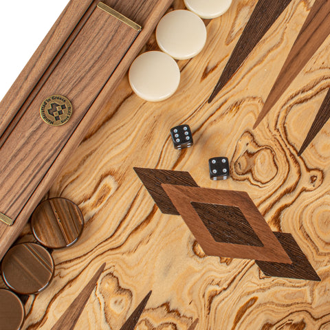 ITALIAN OLIVE BURL Backgammon