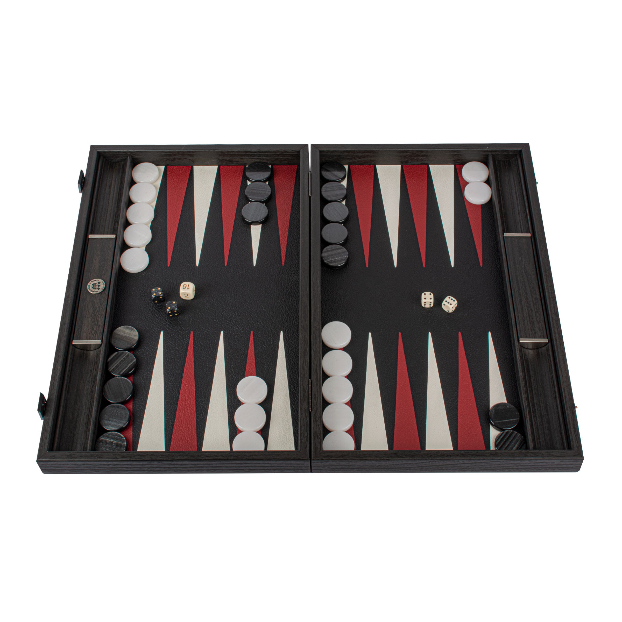 Manopoulos Handcrafted Leatherette Crocodile Backgammon Set