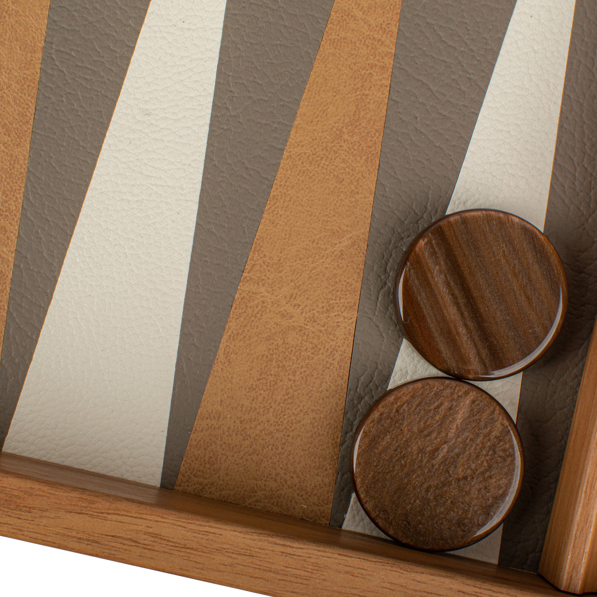 Premium Leatherette Grey Beige Ostrich Tote Backgammon Set - Premium Backgammon from MANOPOULOS Chess & Backgammon - Just €228! Shop now at MANOPOULOS Chess & Backgammon