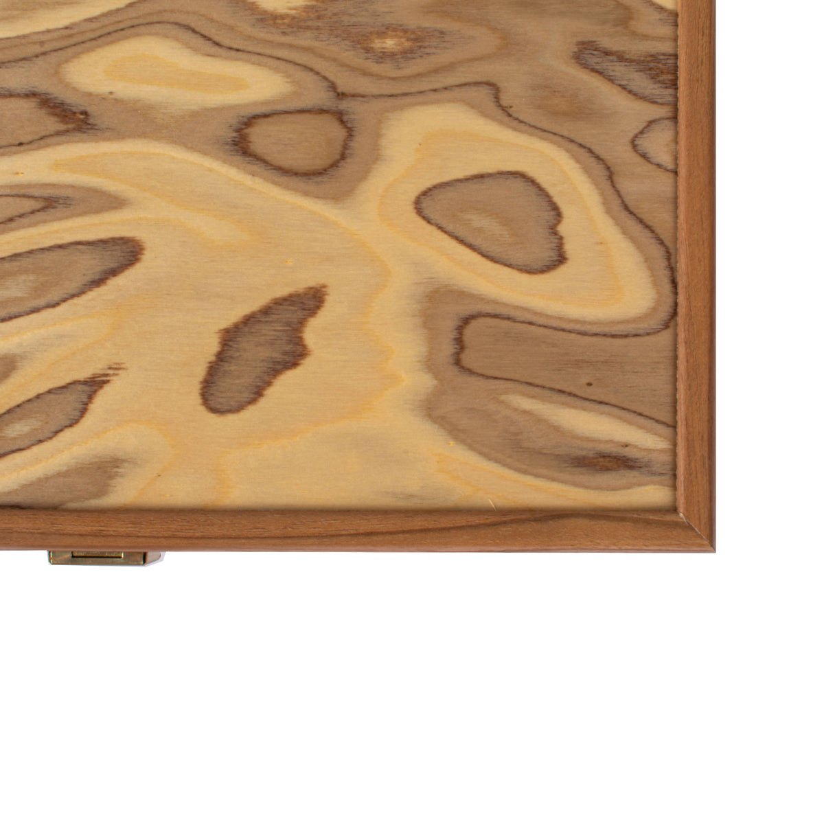 Premium Handcrafted Olive Burl Backgammon Set with Olive Wood Checkers