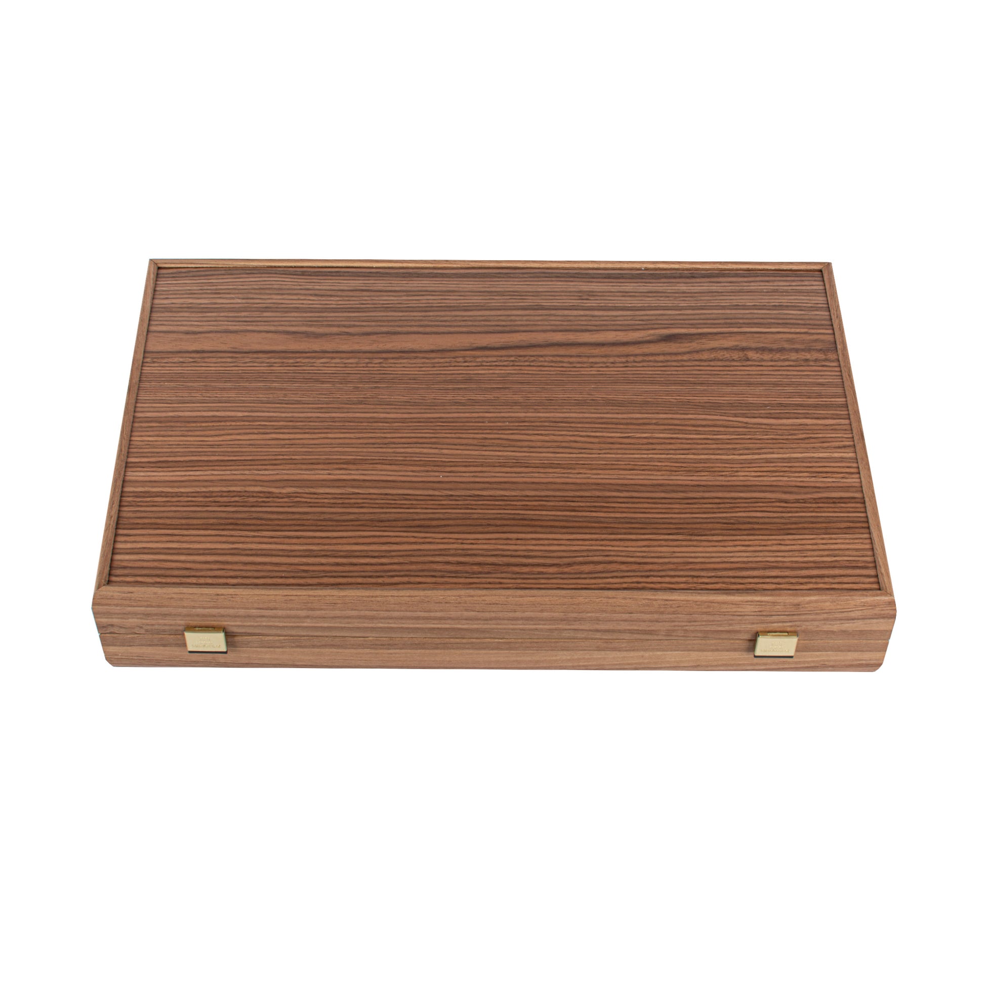 Handcrafted Oak/blue & American Walnut Backgammon Set with Side Racks - Elegant Marquetry Design - Premium Backgammon from MANOPOULOS Chess & Backgammon - Just €190! Shop now at MANOPOULOS Chess & Backgammon