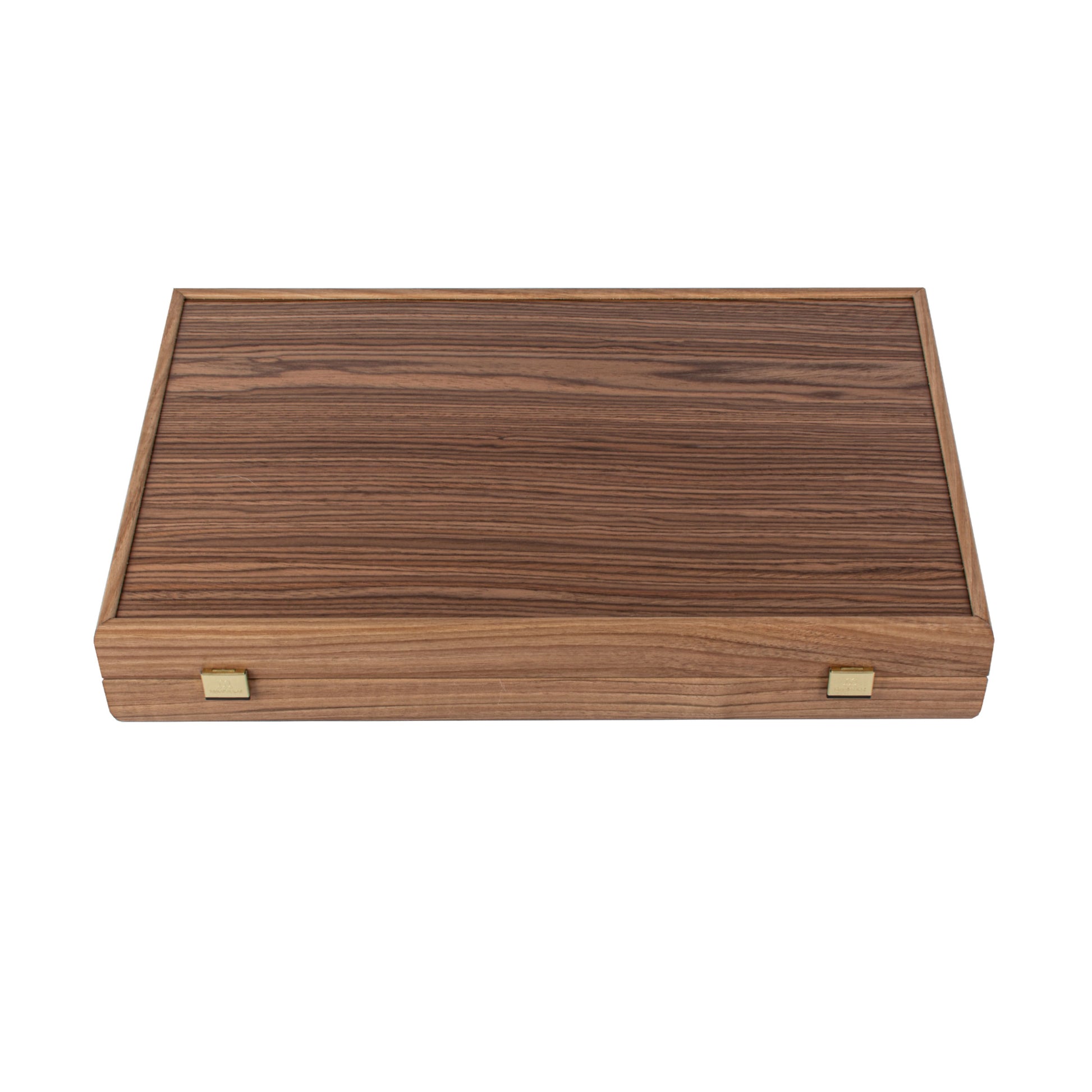 Handcrafted Oak & American Walnut Backgammon Set with Side Racks - Elegant Marquetry Design - Premium Backgammon from MANOPOULOS Chess & Backgammon - Just €190! Shop now at MANOPOULOS Chess & Backgammon