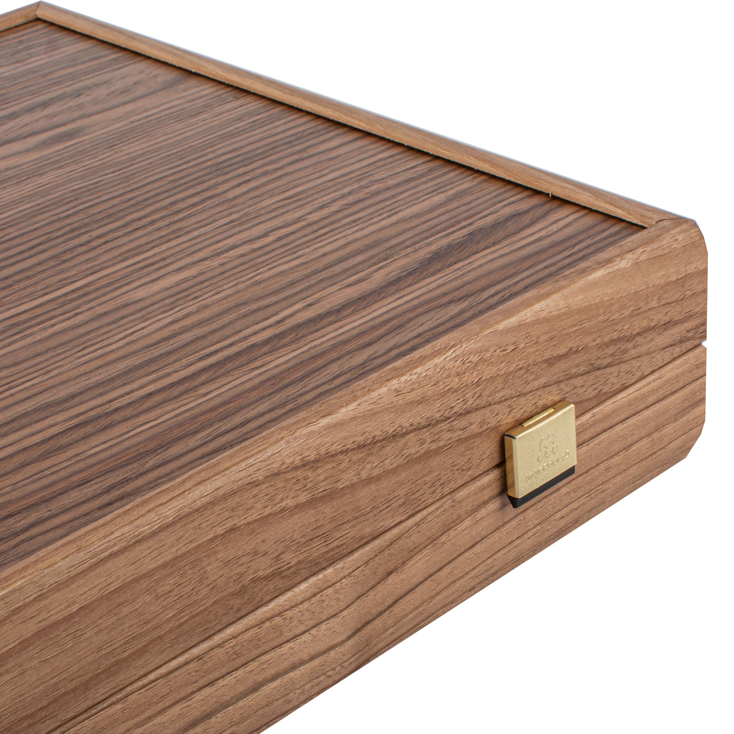 Handcrafted Oak & American Walnut Backgammon Set with Side Racks - Elegant Marquetry Design - Premium Backgammon from MANOPOULOS Chess & Backgammon - Just €190! Shop now at MANOPOULOS Chess & Backgammon