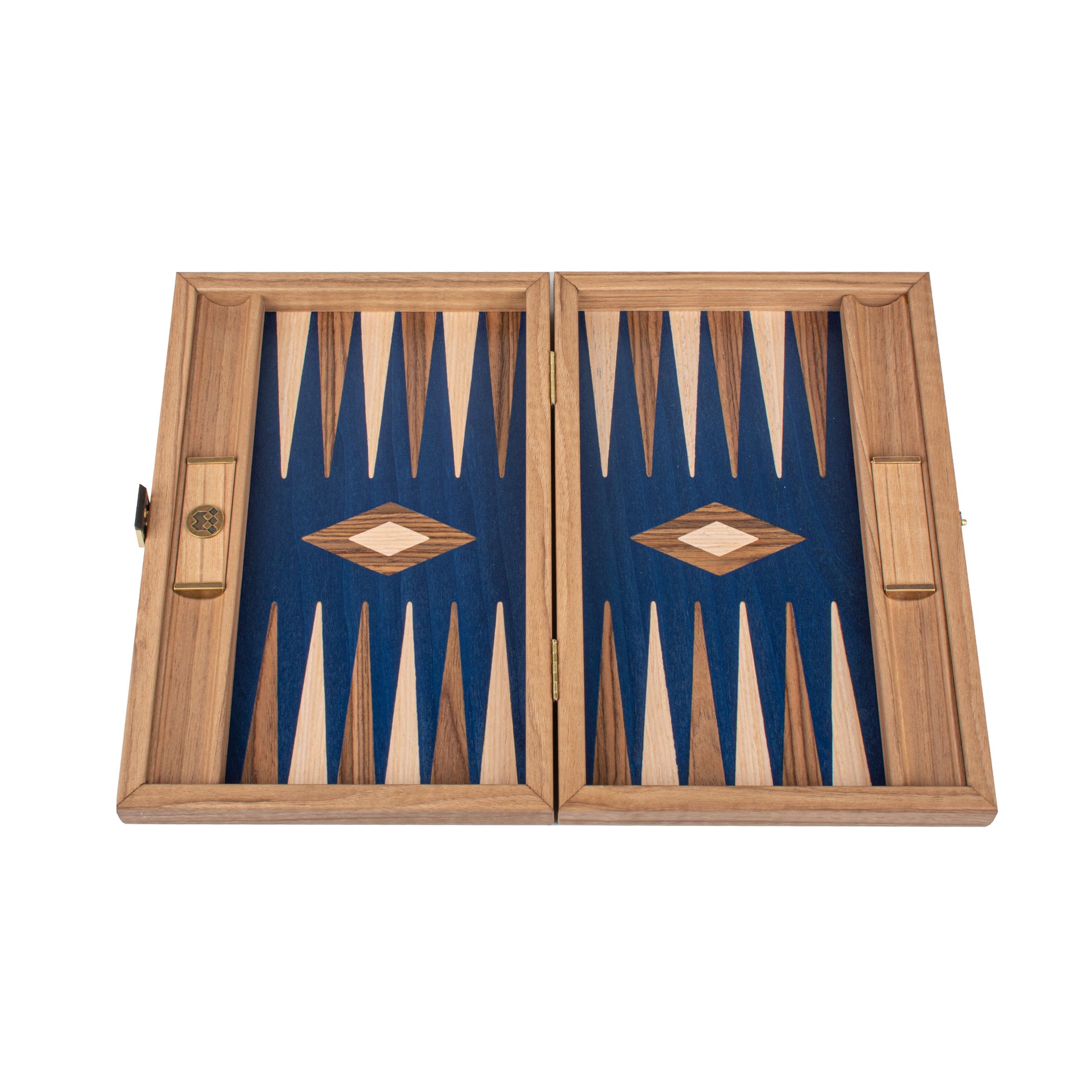 Premium Handcrafted Walnut with Blue Oak Backgammon Set - Premium Backgammon from MANOPOULOS Chess & Backgammon - Just €117! Shop now at MANOPOULOS Chess & Backgammon
