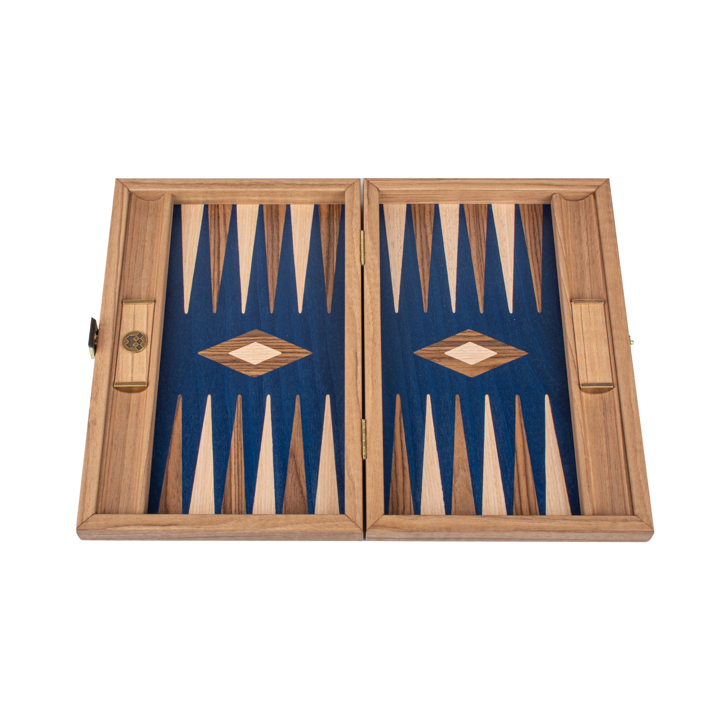 Premium Handcrafted Walnut with Blue Oak Backgammon Set - Premium Backgammon from MANOPOULOS Chess & Backgammon - Just €117! Shop now at MANOPOULOS Chess & Backgammon
