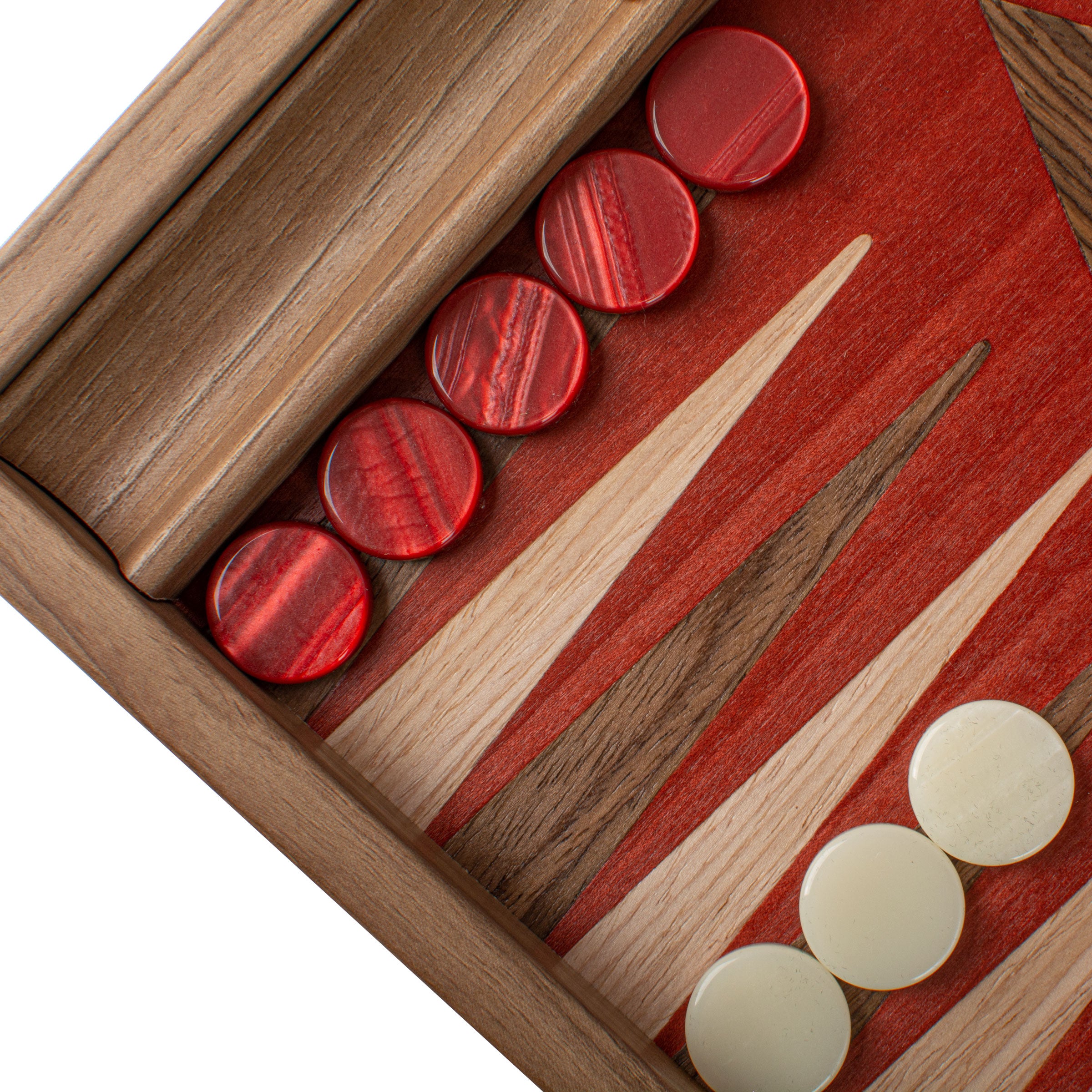 Premium Handcrafted Walnut with Red Oak Backgammon Set - Premium Backgammon from MANOPOULOS Chess & Backgammon - Just €117! Shop now at MANOPOULOS Chess & Backgammon