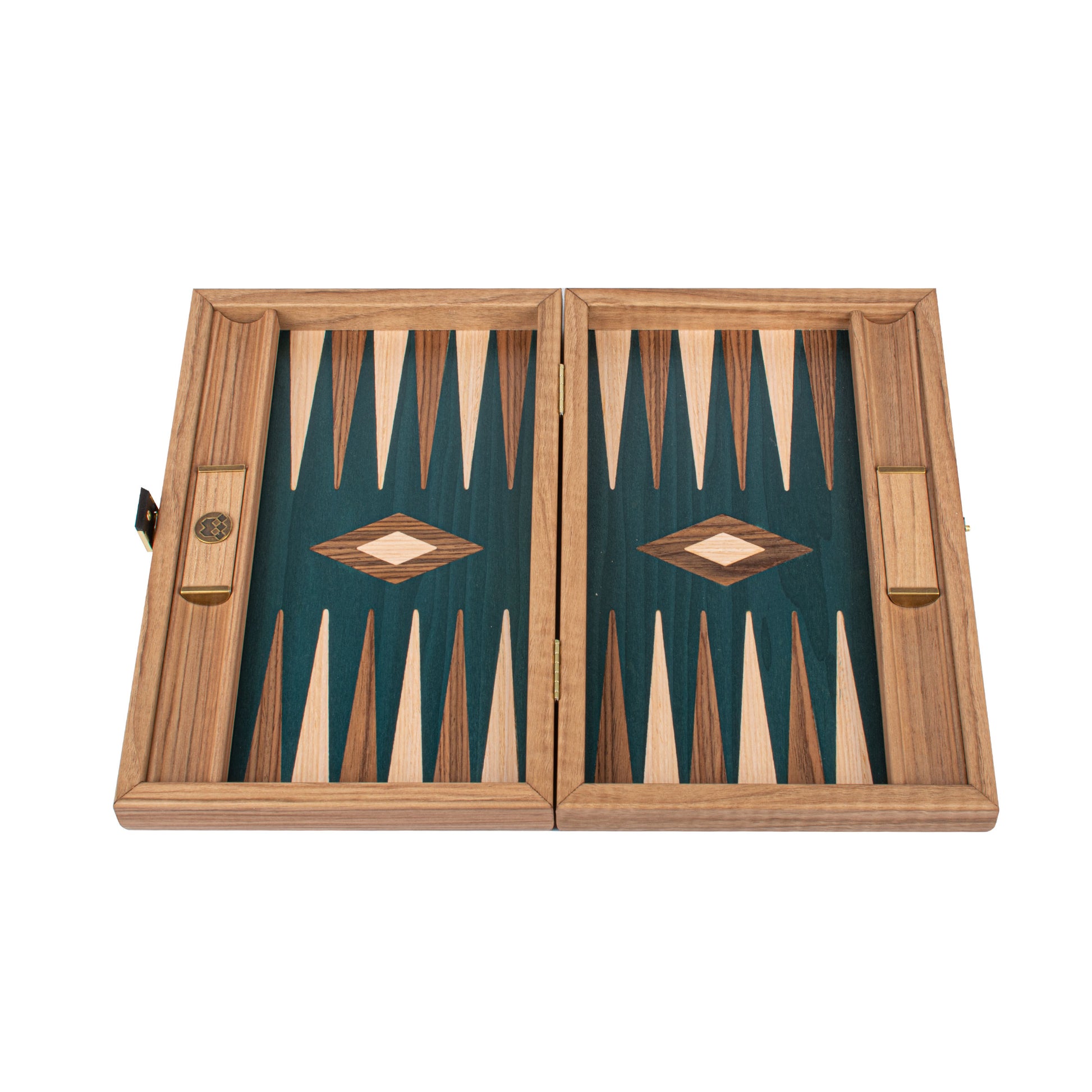 Premium Handcrafted Walnut with Green Oak Backgammon Set - Premium Backgammon from MANOPOULOS Chess & Backgammon - Just €117! Shop now at MANOPOULOS Chess & Backgammon