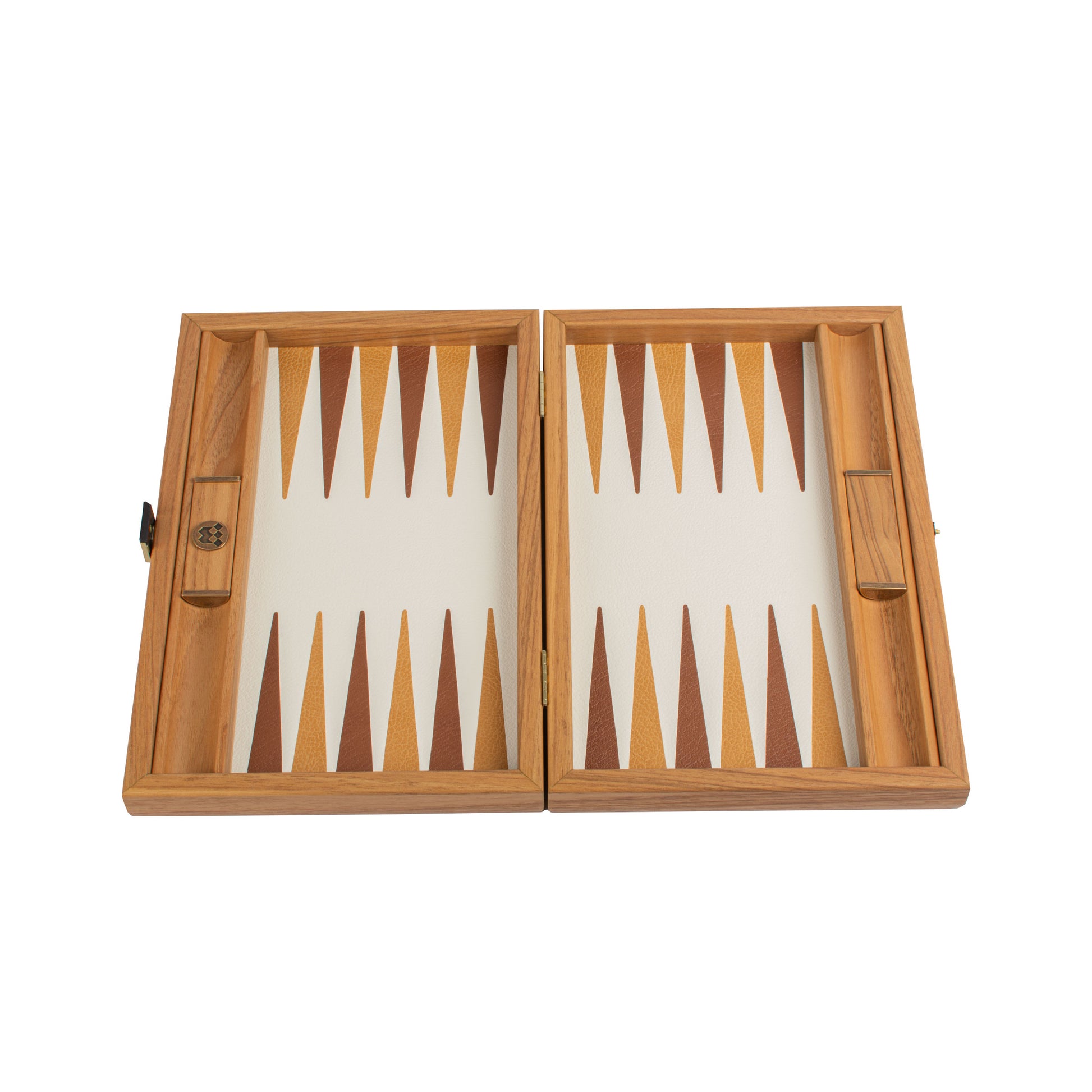 Premium Handcrafted Knitted Leather Backgammon Set in Mustard colour - Premium Backgammon from MANOPOULOS Chess & Backgammon - Just €192! Shop now at MANOPOULOS Chess & Backgammon