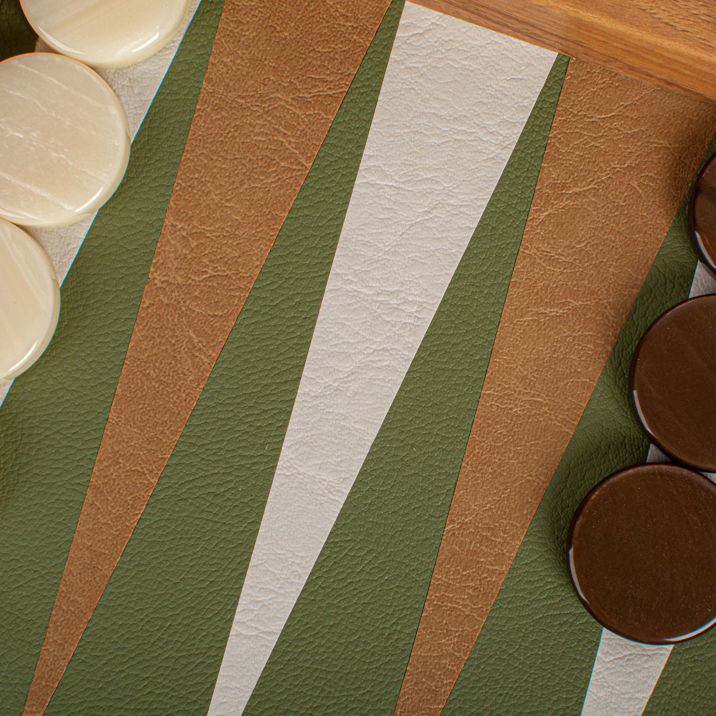 Premium Leatherette Forest Green Backgammon Set - Premium Backgammon from MANOPOULOS Chess & Backgammon - Just €186! Shop now at MANOPOULOS Chess & Backgammon