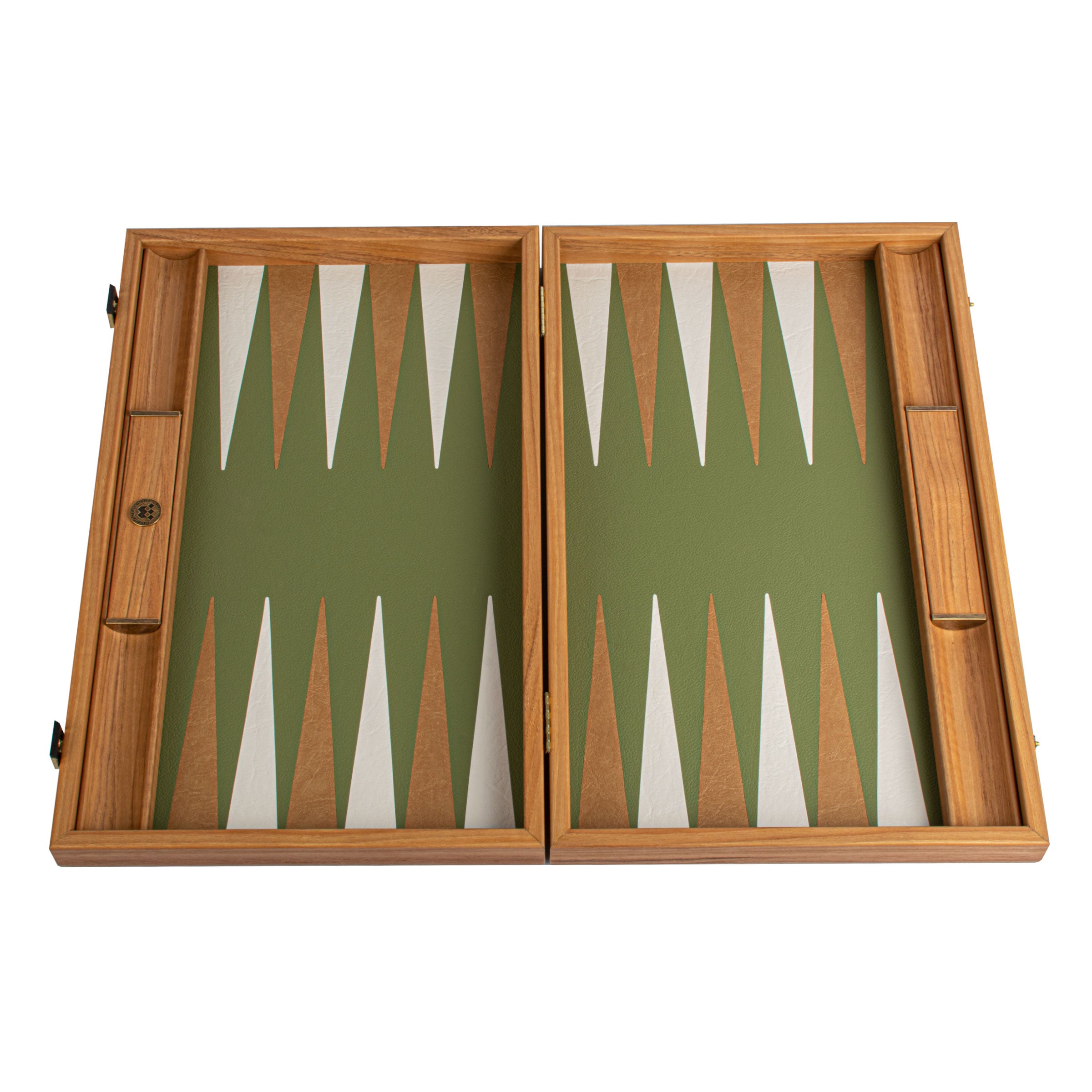 Premium Leatherette Forest Green Backgammon Set - Premium Backgammon from MANOPOULOS Chess & Backgammon - Just €186! Shop now at MANOPOULOS Chess & Backgammon