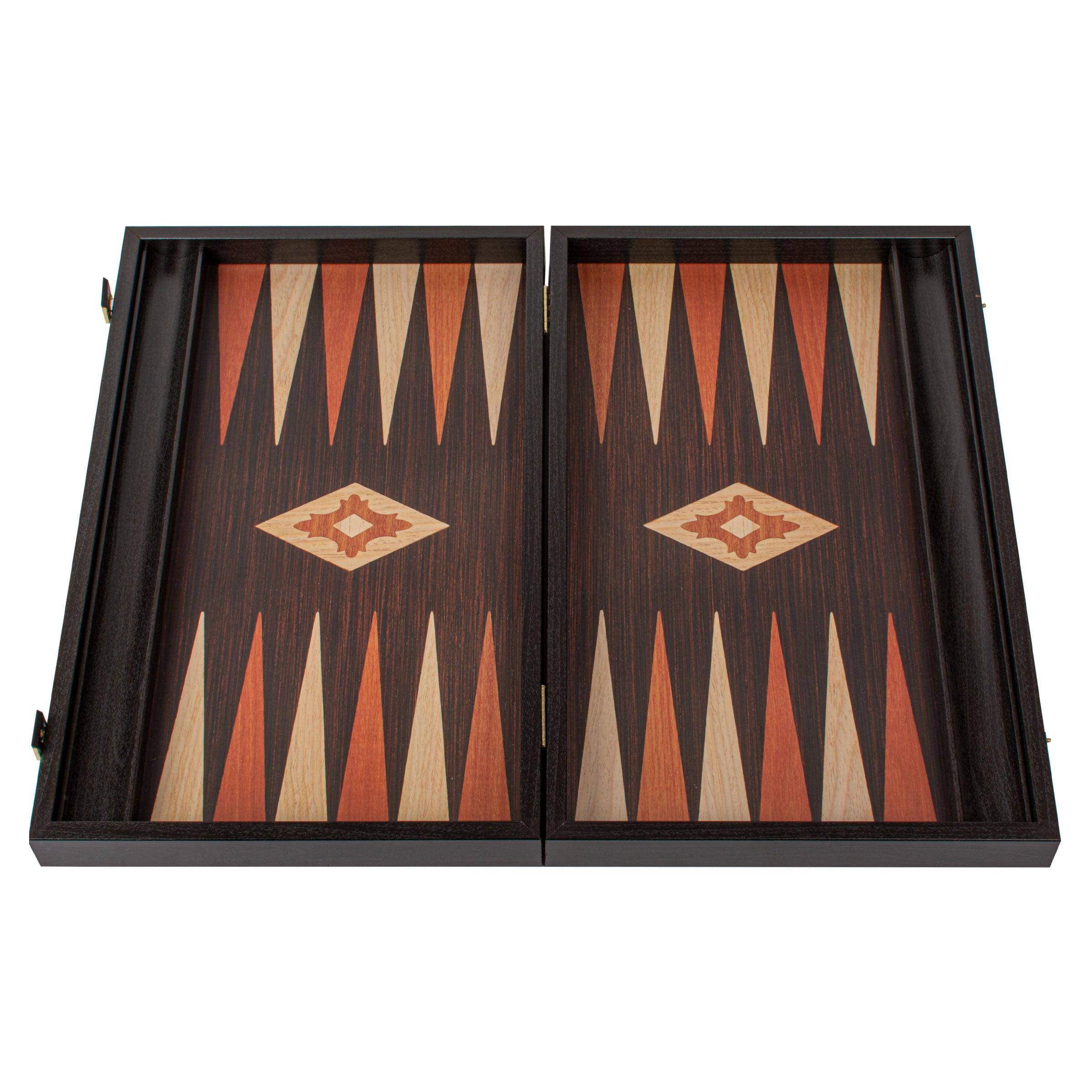 Handcrafted Wenge Replica Wood Backgammon Set with Side Racks