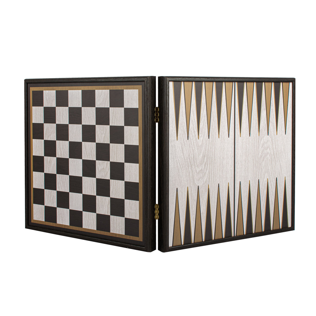 Modern Style 4-in-1 Combo Game Set: Chess, Backgammon, Ludo & Snakes featuring handcrafted artisan design from MANOPOULOS Chess & Backgammon, blending Greek craftsmanship with timeless luxury decor.