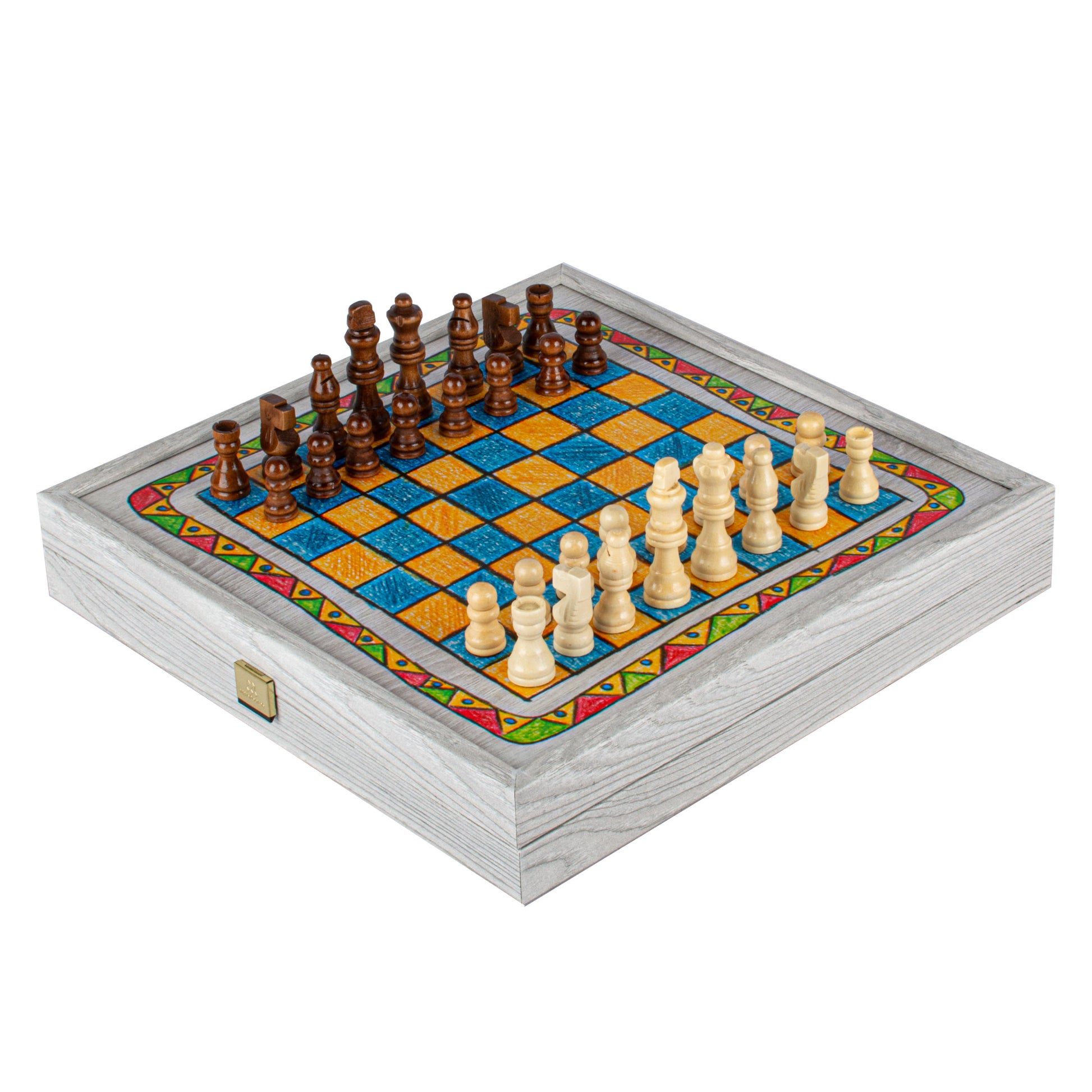 Childrens Freehand Colored Drawing 4-in-1 Combo Game Set: Chess, Backgammon, Ludo & Snakes - Premium Combo Games from MANOPOULOS Chess & Backgammon - Just €76! Shop now at MANOPOULOS Chess & Backgammon