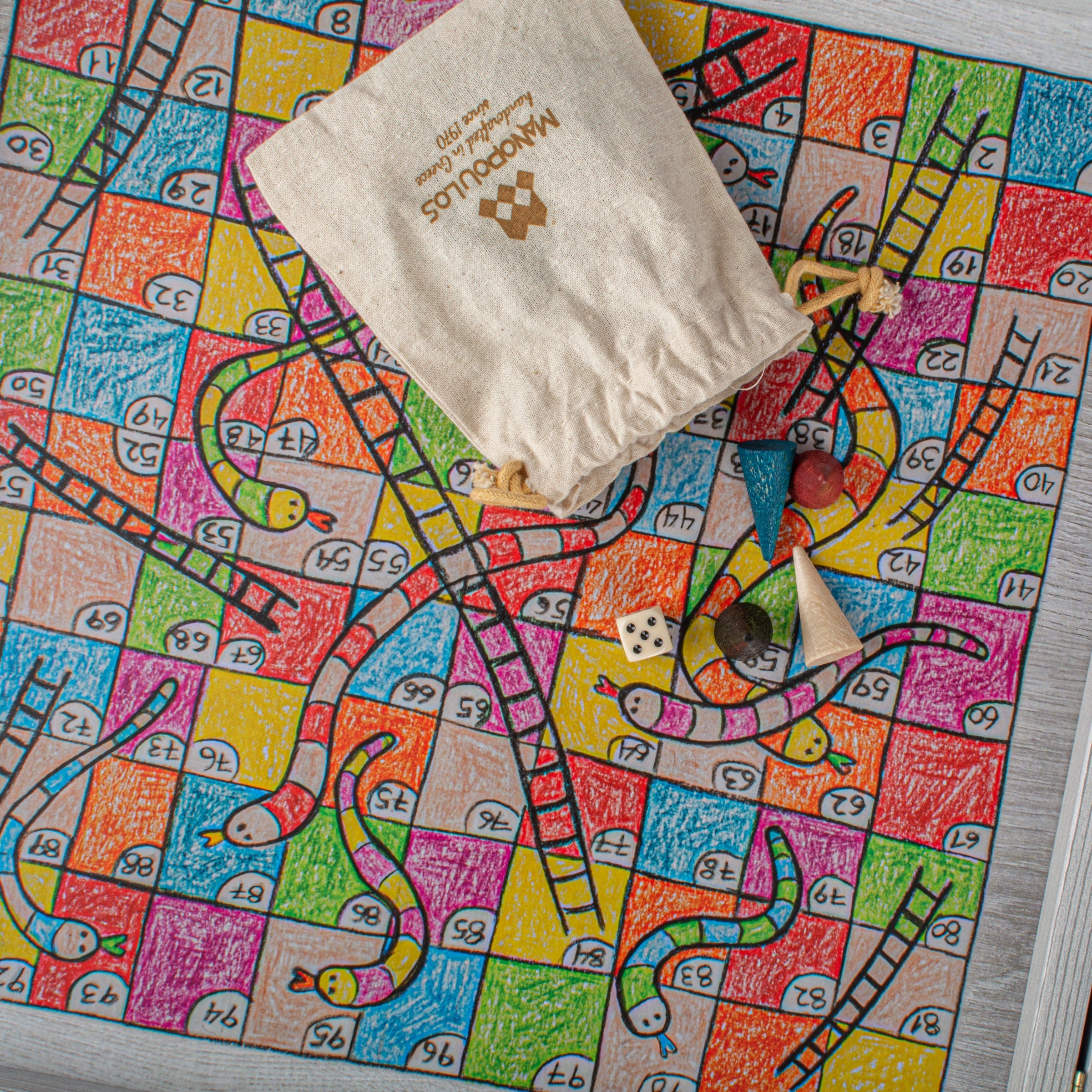 Childrens Freehand Colored Drawing 4-in-1 Combo Game Set: Chess, Backgammon, Ludo & Snakes - Premium Combo Games from MANOPOULOS Chess & Backgammon - Just €76! Shop now at MANOPOULOS Chess & Backgammon