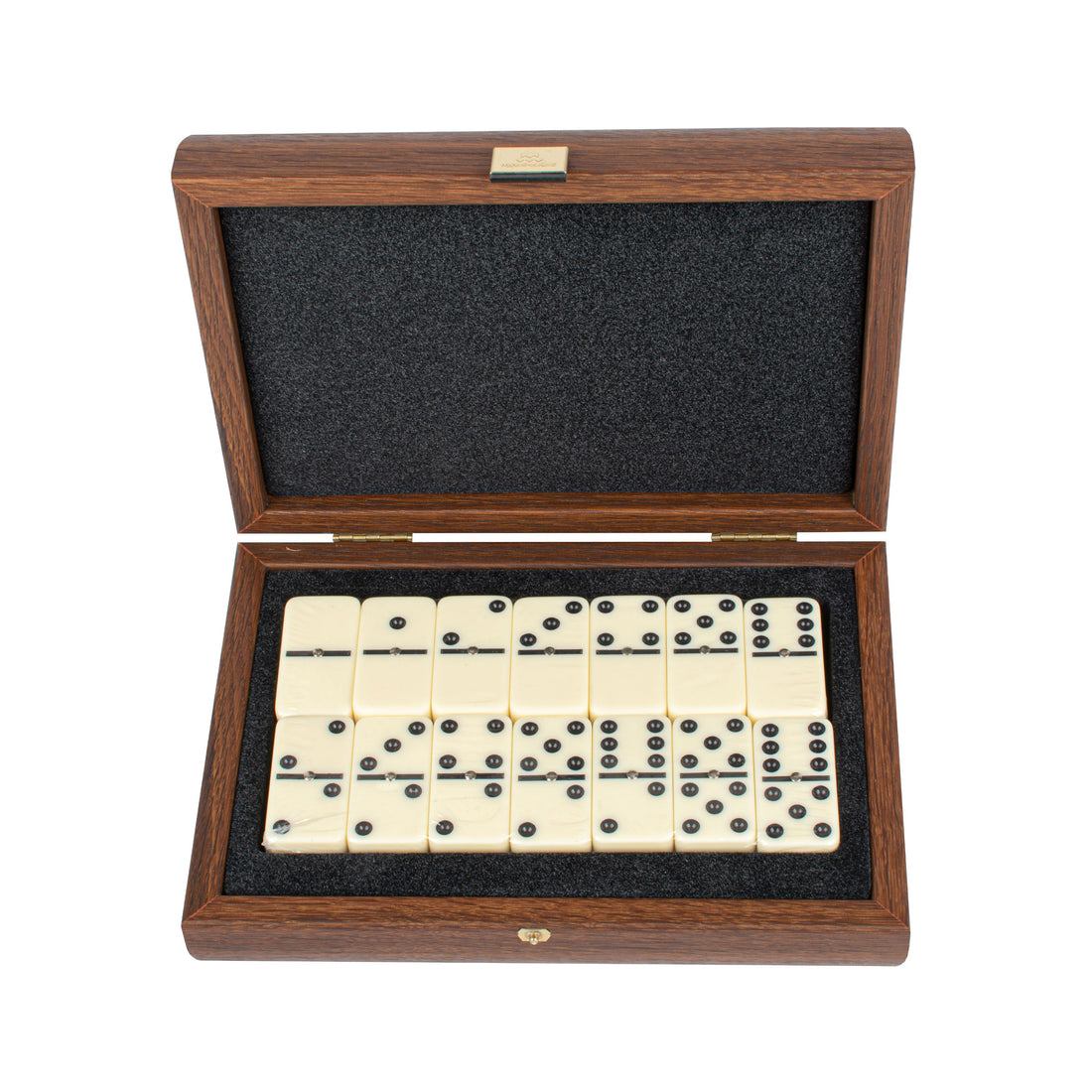 Luxury Domino Set in Dark Walnut Replica Wooden Case - Premium Dominoes from MANOPOULOS Chess & Backgammon - Just €53.90! Shop now at MANOPOULOS Chess & Backgammon