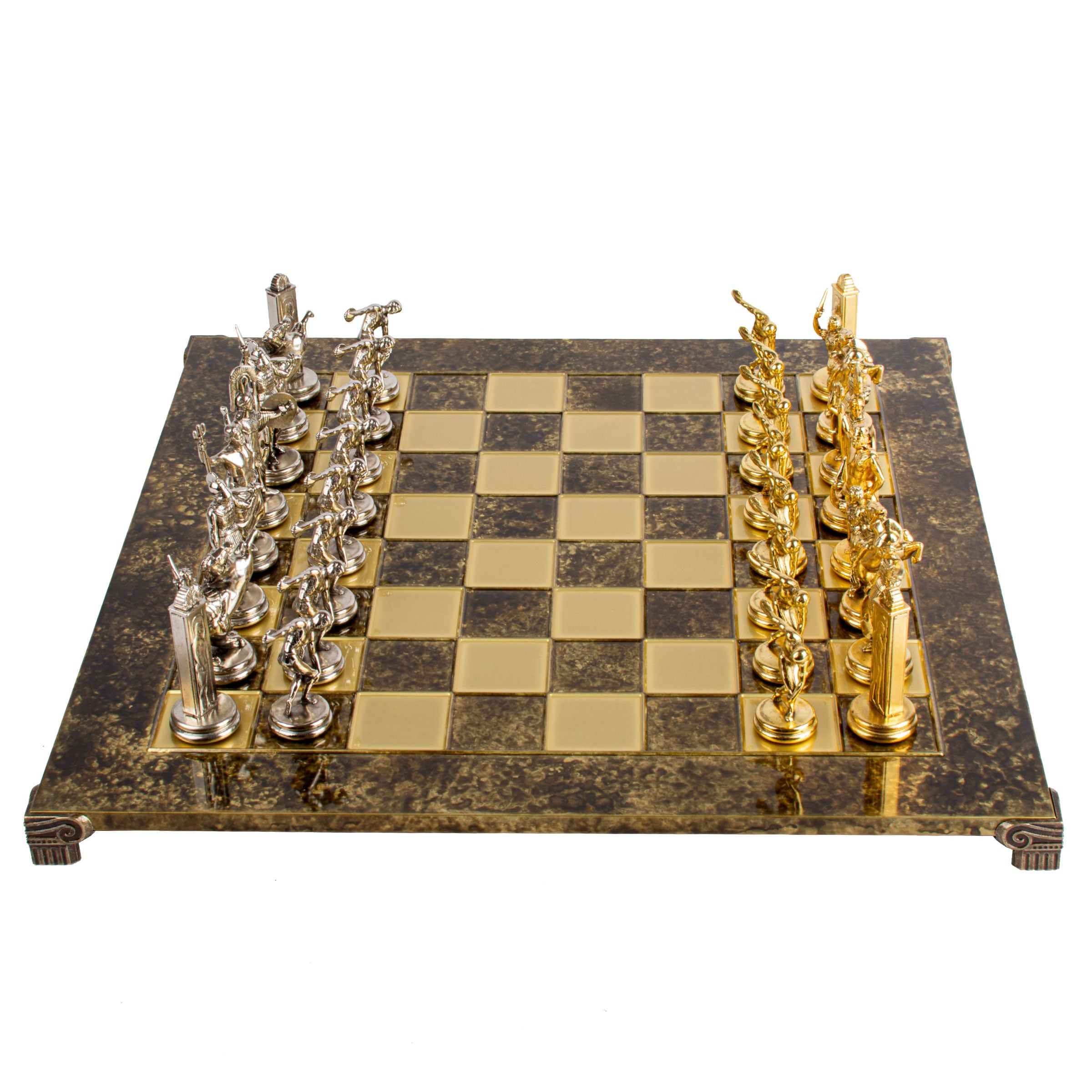 Extra Large Luxury Chess Set - Discus Thrower, Gold & Silver ...