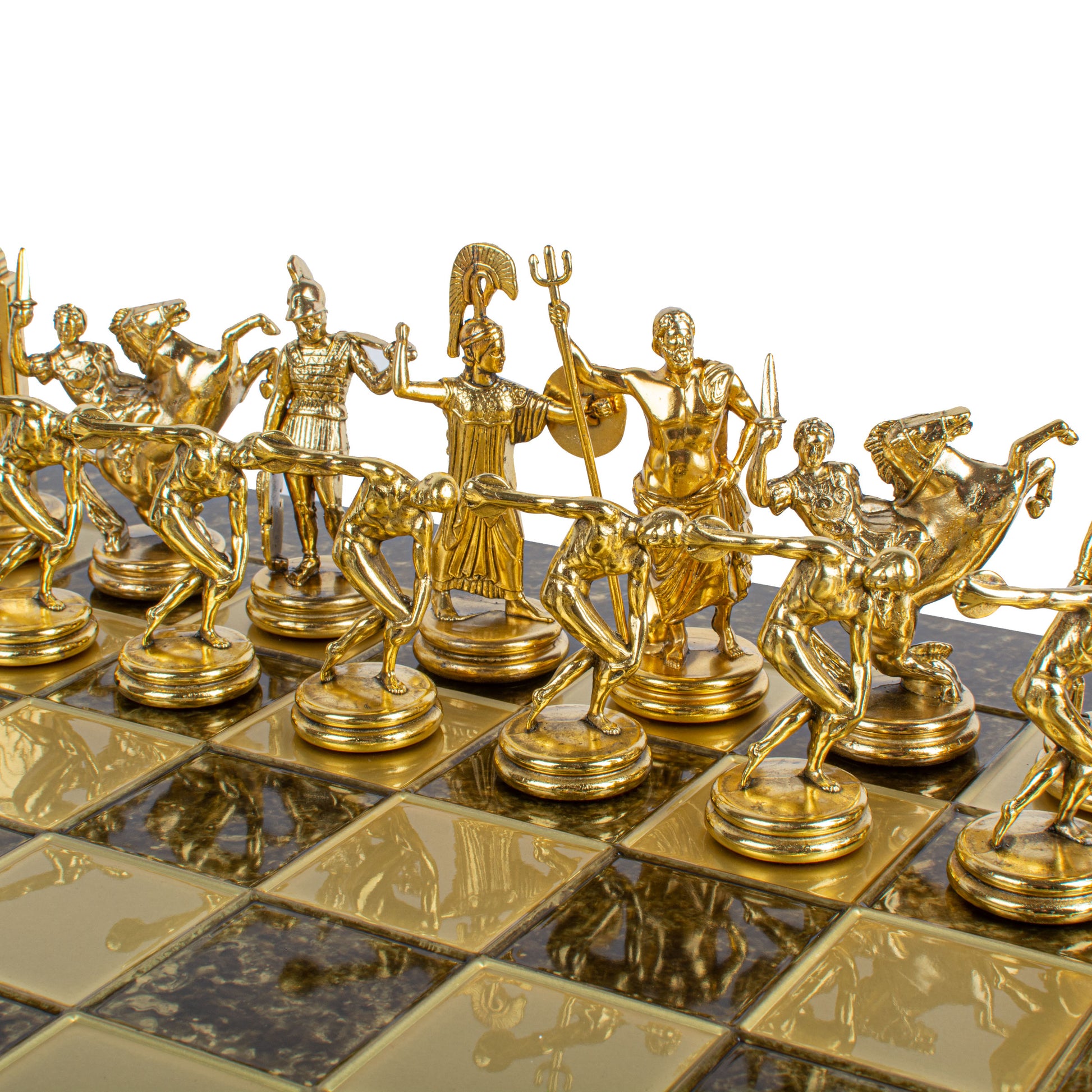 Set di scacchi metallici realizzati a mano - Mitologia greca (medio) | Scacchi e Backgammon – Chess & Backgammon Set di scacchi metallici realizzati a mano - Mitologia greca (medio) | Scacchi e Backgammon – Chess & Backgammon