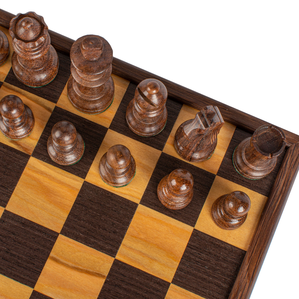 Square Pro Schach Turnier Nr. 5 Wenge – Holzbrett, Gewichtete Figuren, Staunton-Design, 91 Mm König