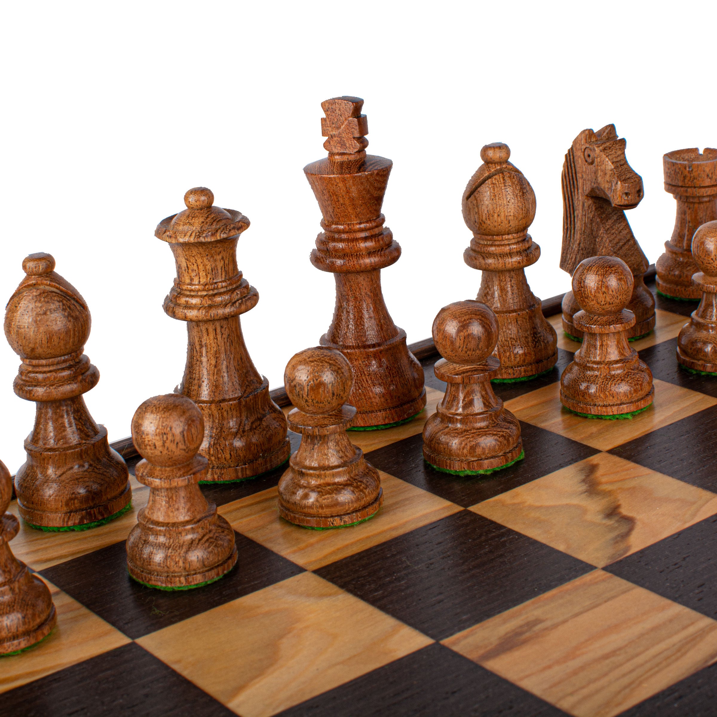 Olive Burl Chess Set with Premium Staunton Chessmen – MANOPOULOS