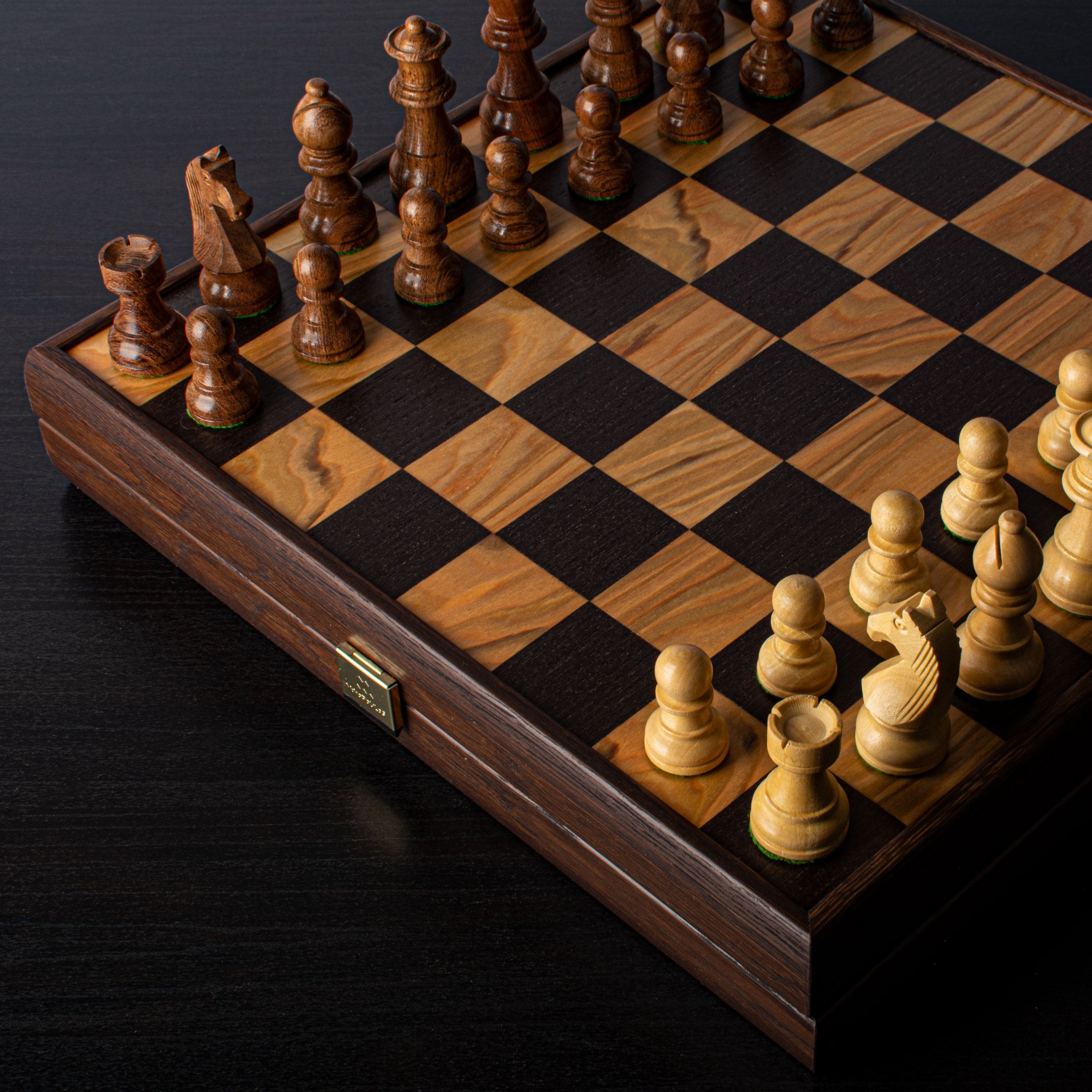 Olive Burl Chess Set with Premium Staunton Chessmen – MANOPOULOS