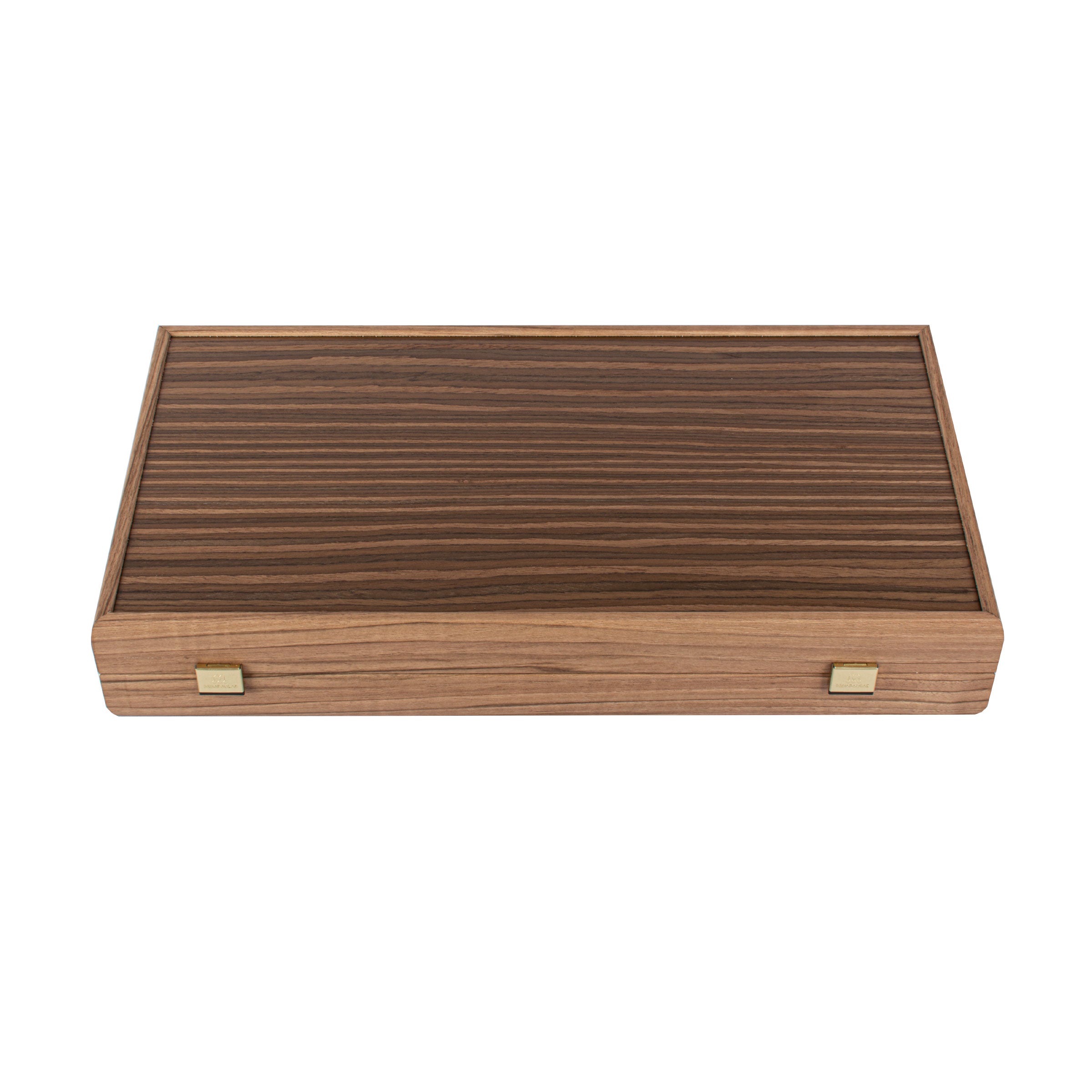 Handcrafted Oak/Blue & American Walnut Backgammon Set - Elegant Marquetry Design
