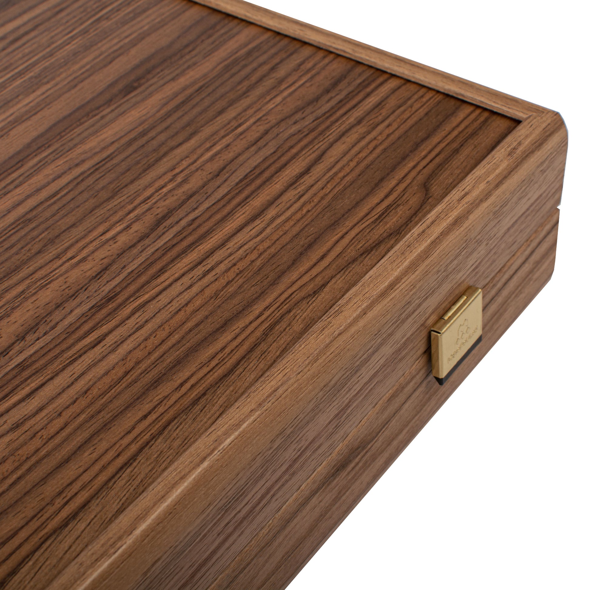 Handcrafted Oak/blue & American Walnut Backgammon Set - Elegant Marquetry Design - Premium Backgammon from MANOPOULOS Chess & Backgammon - Just €117! Shop now at MANOPOULOS Chess & Backgammon