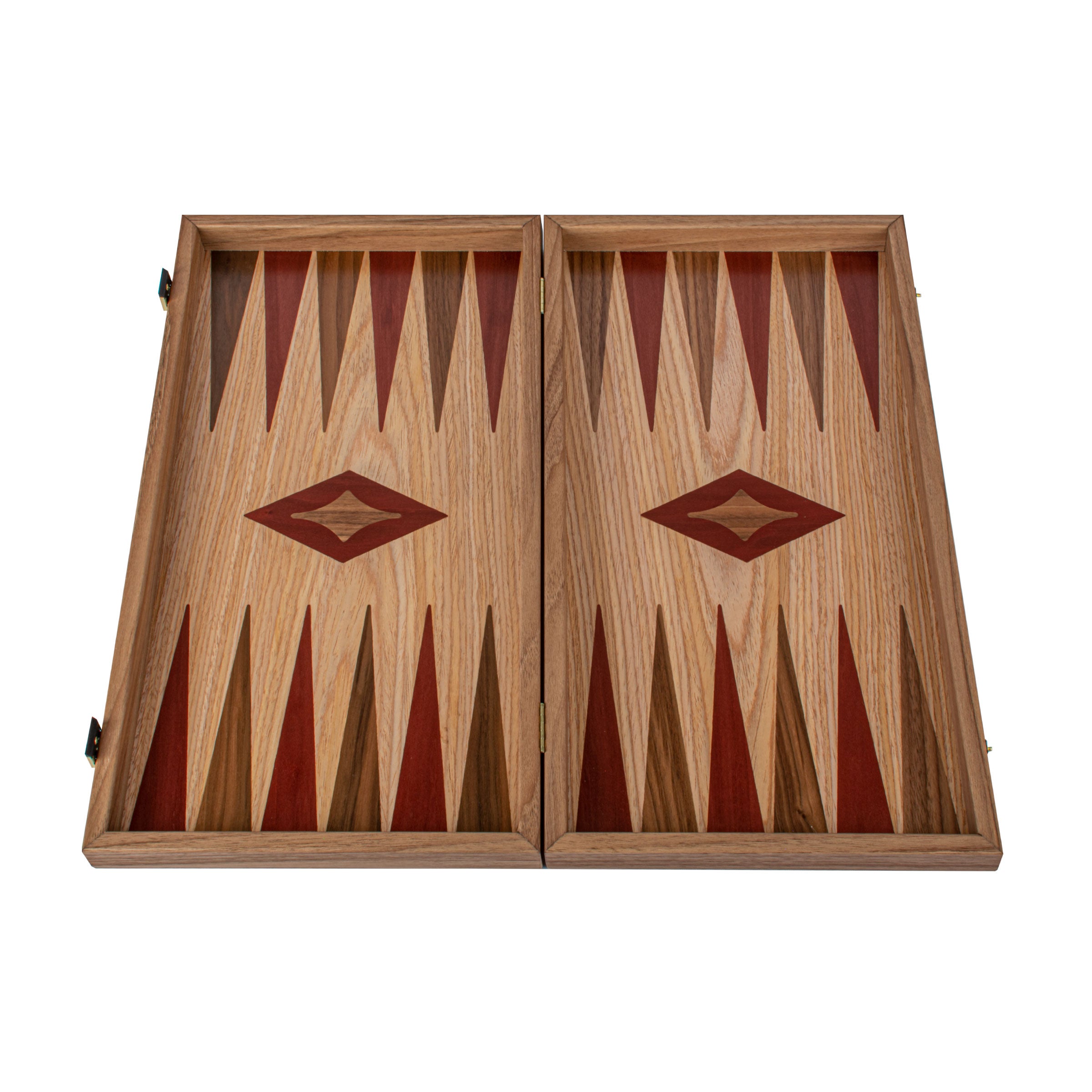 Handcrafted Oak & Walnut Backgammon Set – Elegant Marquetry