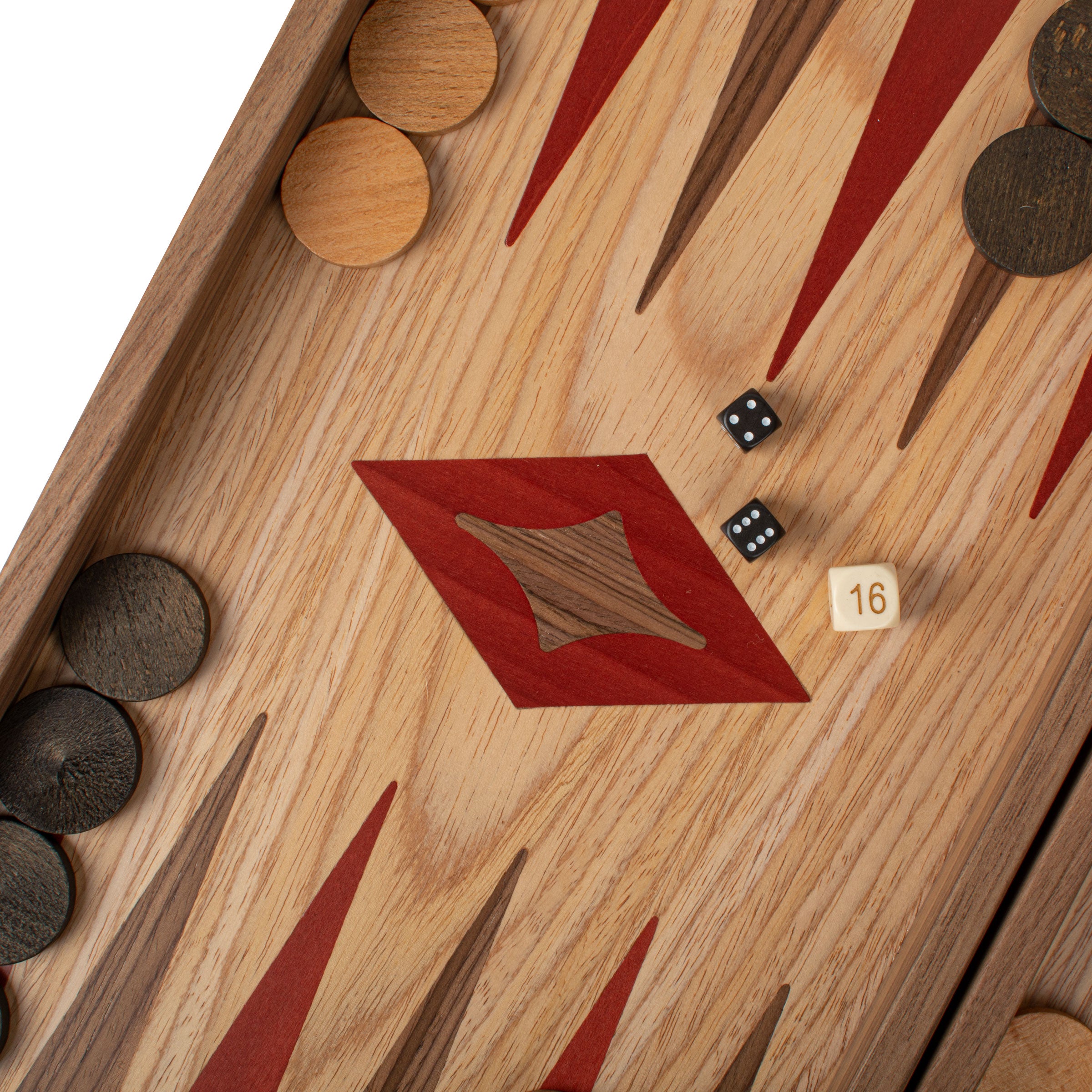Handcrafted Oak & American Walnut Backgammon Set - Elegant