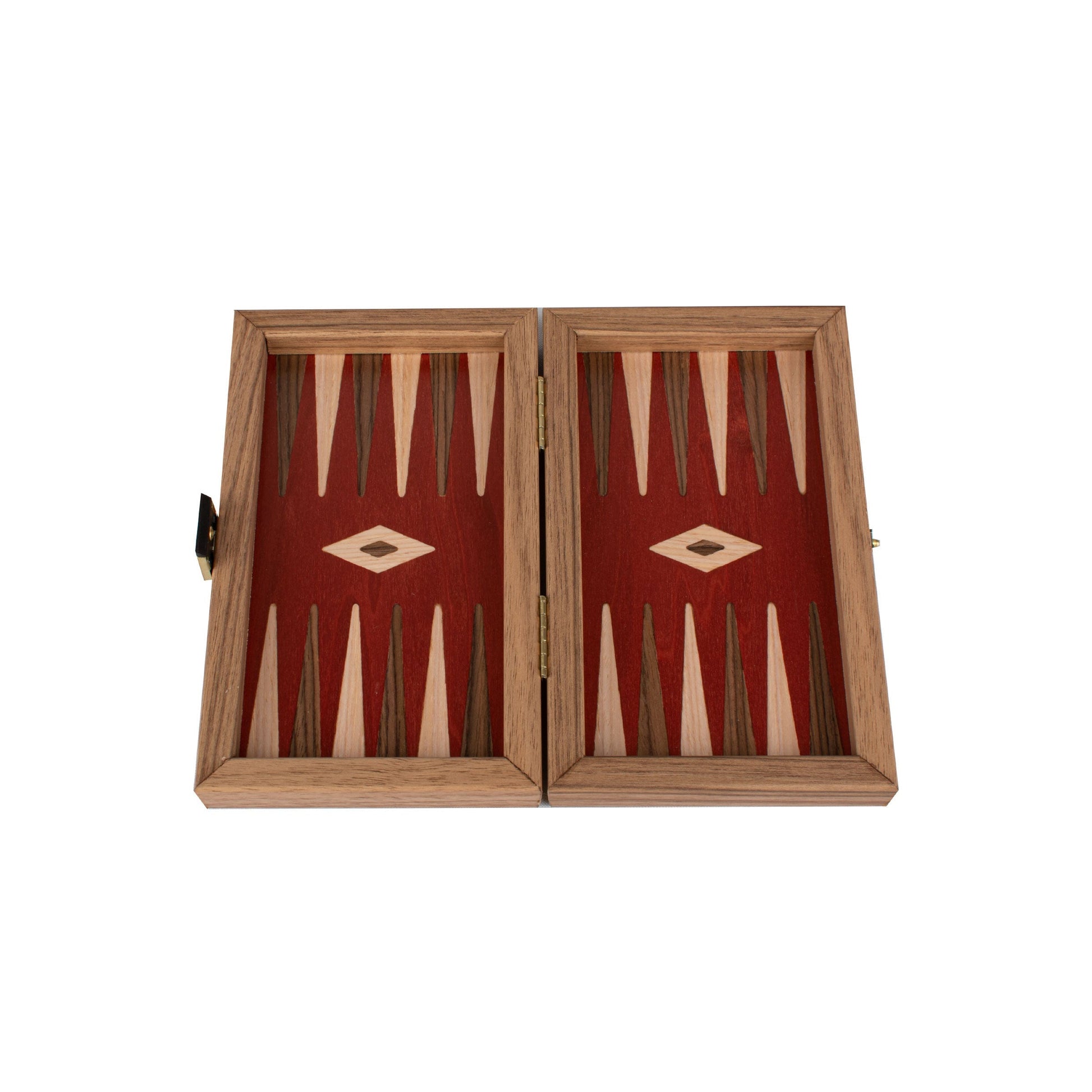 Handcrafted Walnut with Red Oak Backgammon Set - Walnut & Oak Points - Premium Backgammon from MANOPOULOS Chess & Backgammon - Just €47.90! Shop now at MANOPOULOS Chess & Backgammon