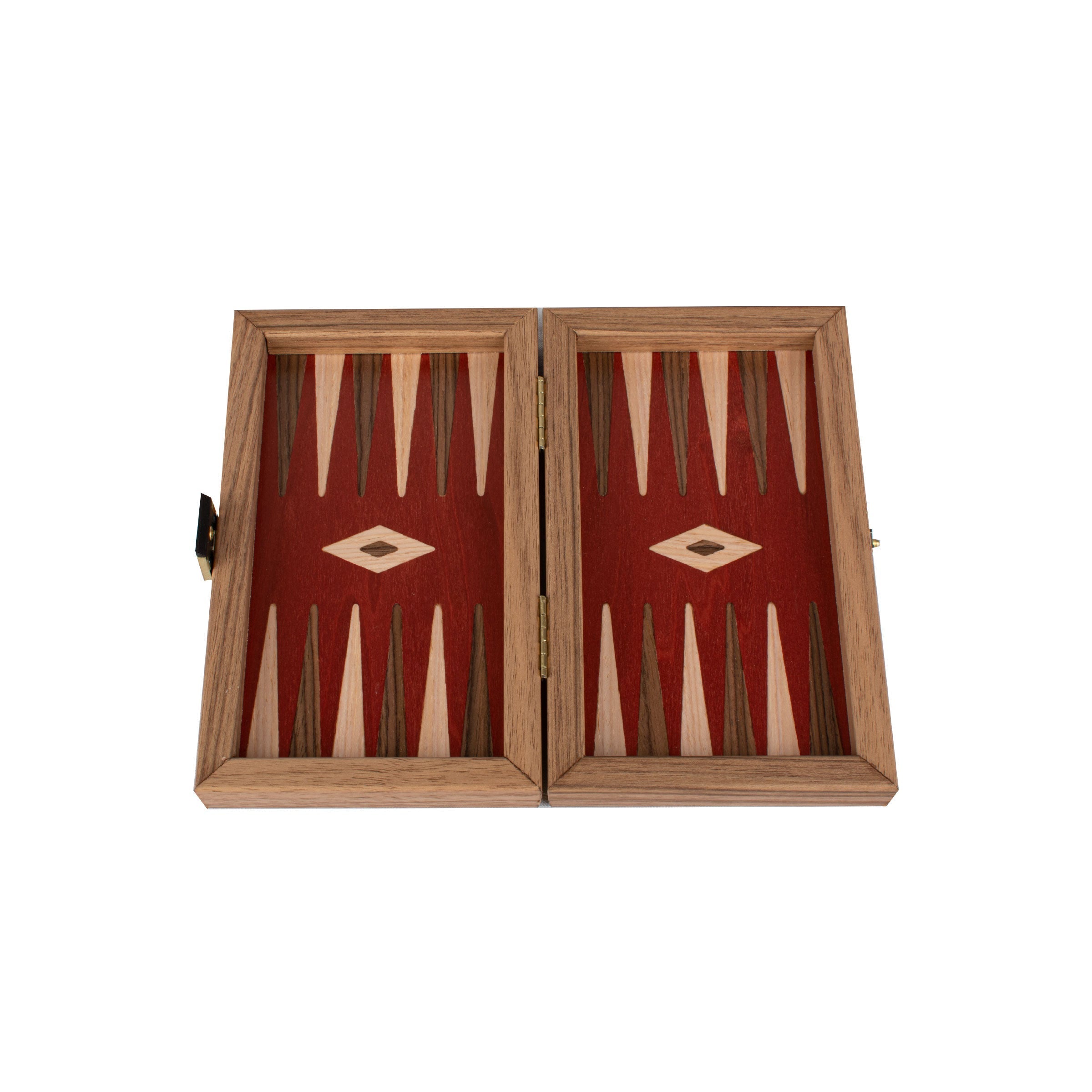 Handcrafted Walnut with Red Oak Backgammon Set - Walnut & Oak Points - Premium Backgammon from MANOPOULOS Chess & Backgammon - Just €47.90! Shop now at MANOPOULOS Chess & Backgammon