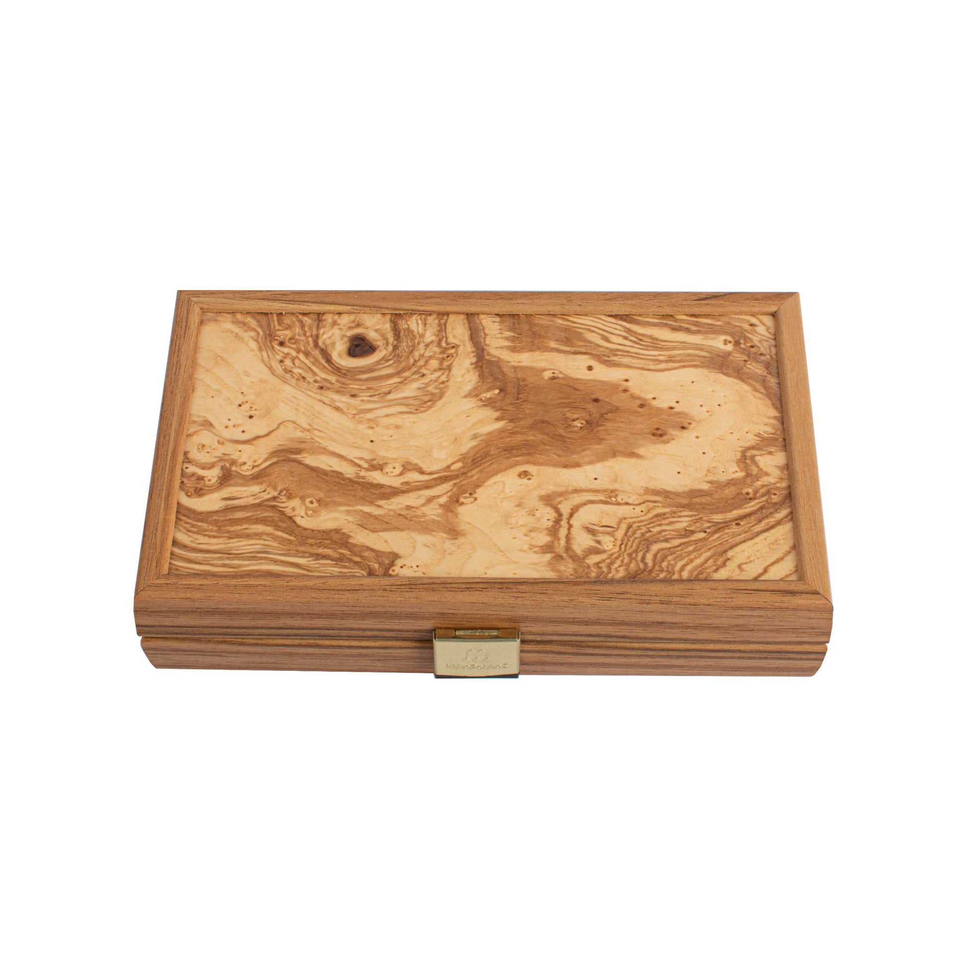 Juego De Backgammon De Madera De Olivo – Artesanal, 19 Pulgadas, Con Fichas De Olivo, Hecho En Grecia Por Manopoulos