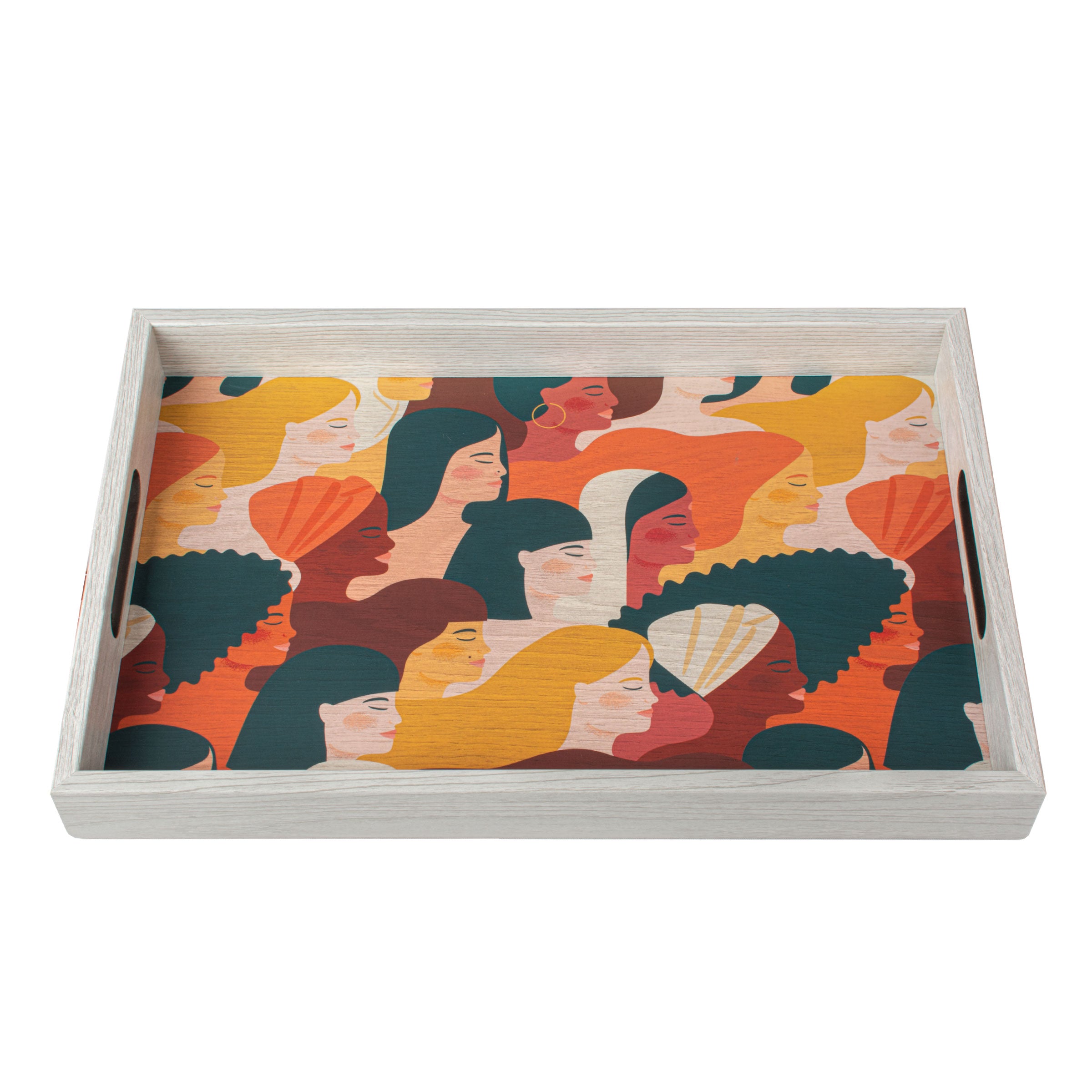 Stylish Wooden Tray with Women Printed Design - Luxury Game Room Decor - Premium Decorative Objects from MANOPOULOS Chess & Backgammon - Just €29! Shop now at MANOPOULOS Chess & Backgammon