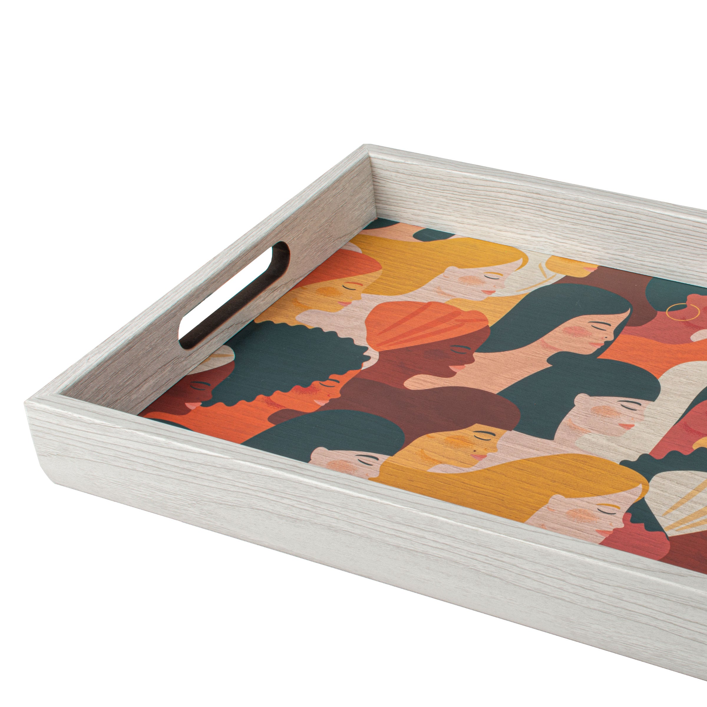 Stylish Wooden Tray with Women Printed Design - Luxury Game Room Decor - Premium Decorative Objects from MANOPOULOS Chess & Backgammon - Just €29! Shop now at MANOPOULOS Chess & Backgammon