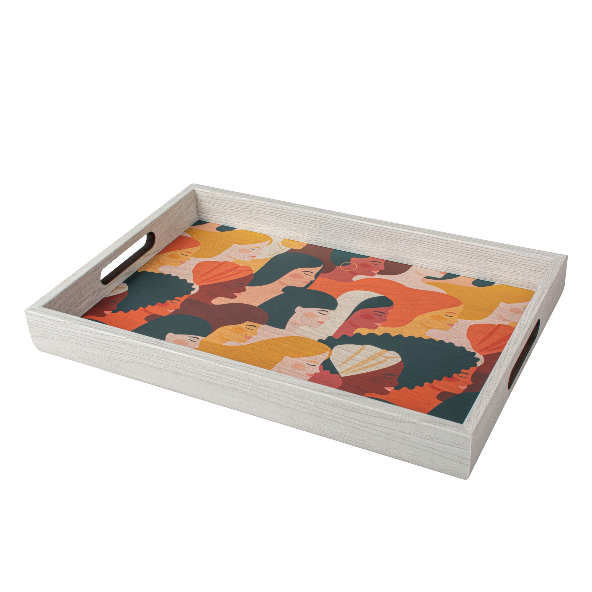 Stylish Wooden Tray with Women Printed Design - Luxury Game Room Decor - Premium Decorative Objects from MANOPOULOS Chess & Backgammon - Just €29! Shop now at MANOPOULOS Chess & Backgammon