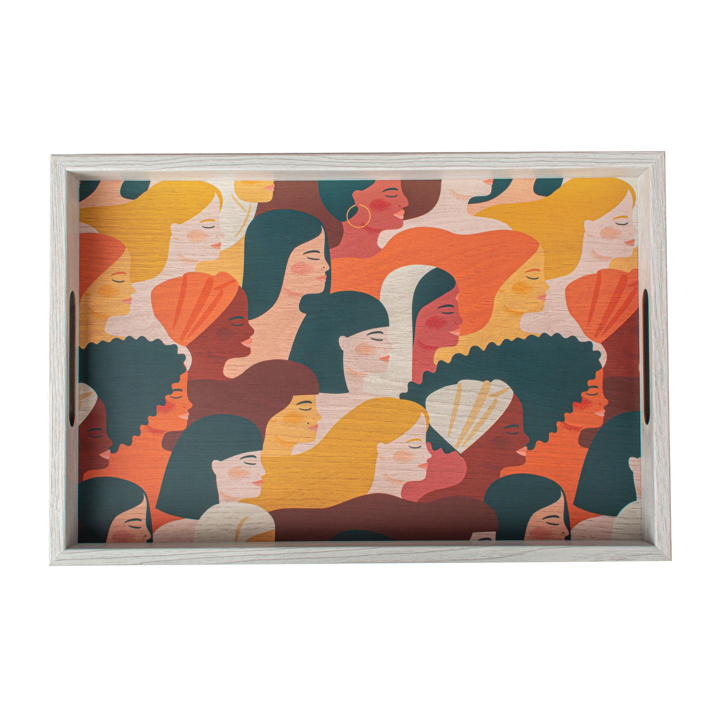 Stylish Wooden Tray with Women Printed Design - Luxury Game Room Decor - Premium Decorative Objects from MANOPOULOS Chess & Backgammon - Just €29! Shop now at MANOPOULOS Chess & Backgammon