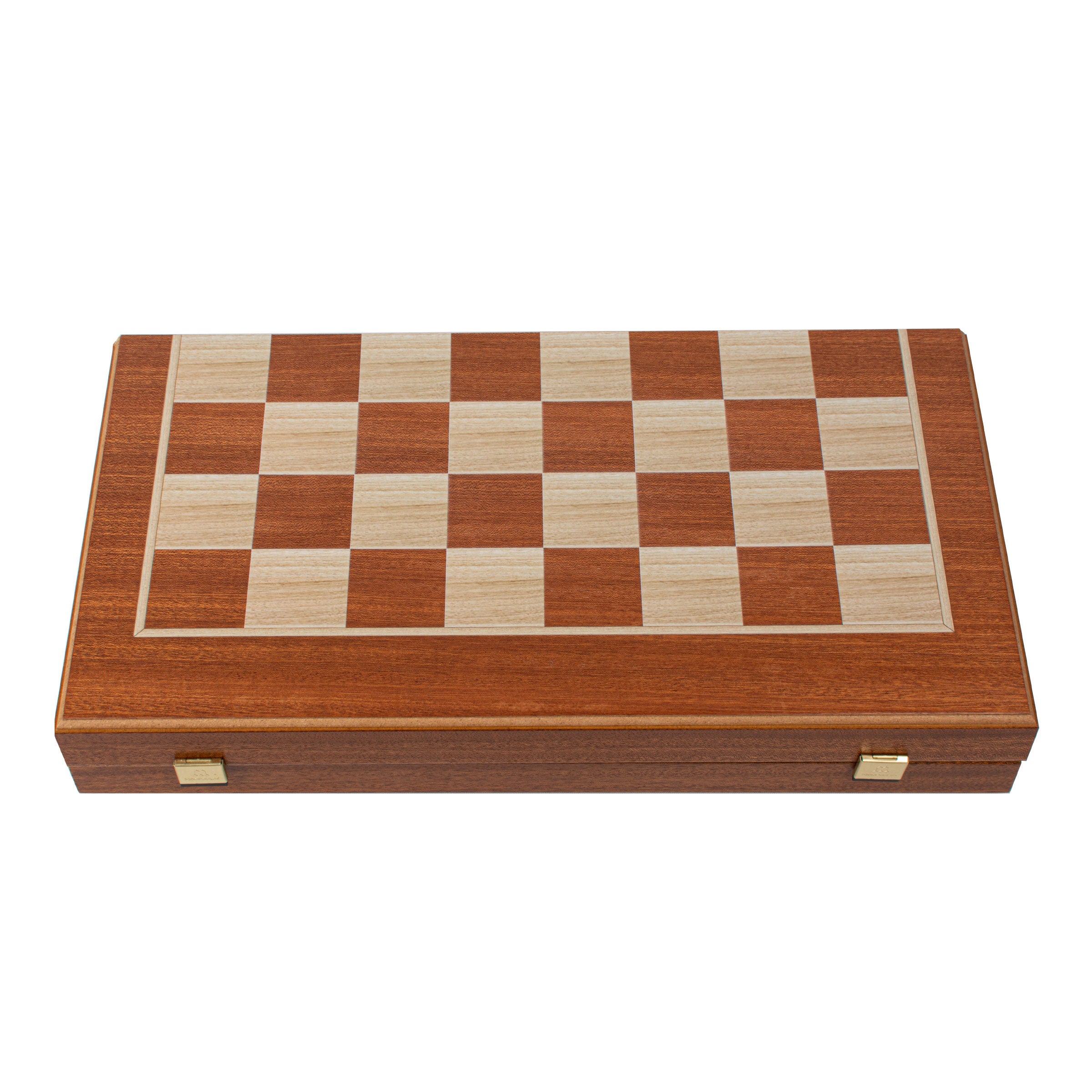 Handcrafted Mahogany Chess & Backgammon Board - 3-in-1 Green