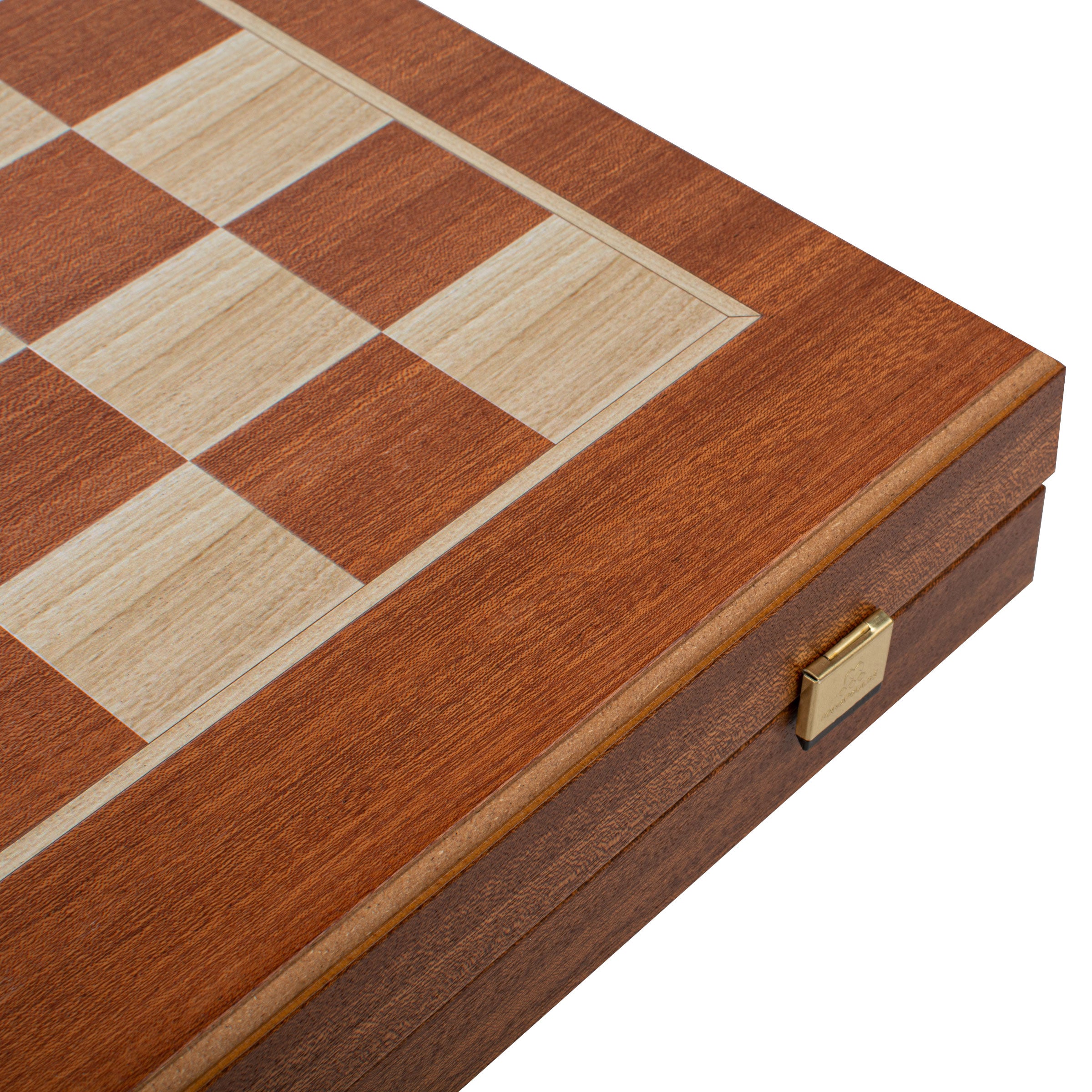 Handcrafted Mahogany Chess & Backgammon Board - 3-in-1 Green