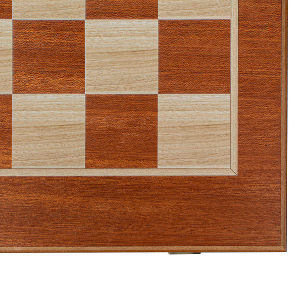 Handcrafted Mahogany 3-in-1 Chess, Backgammon, and Checkers Set ...