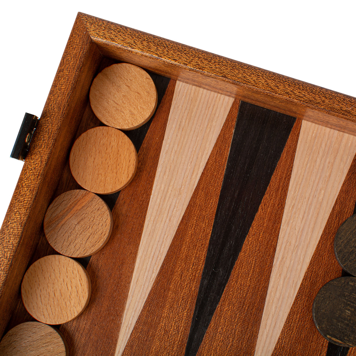 Handcrafted Mahogany 3-in-1 Chess, Backgammon, and Checkers Set ...