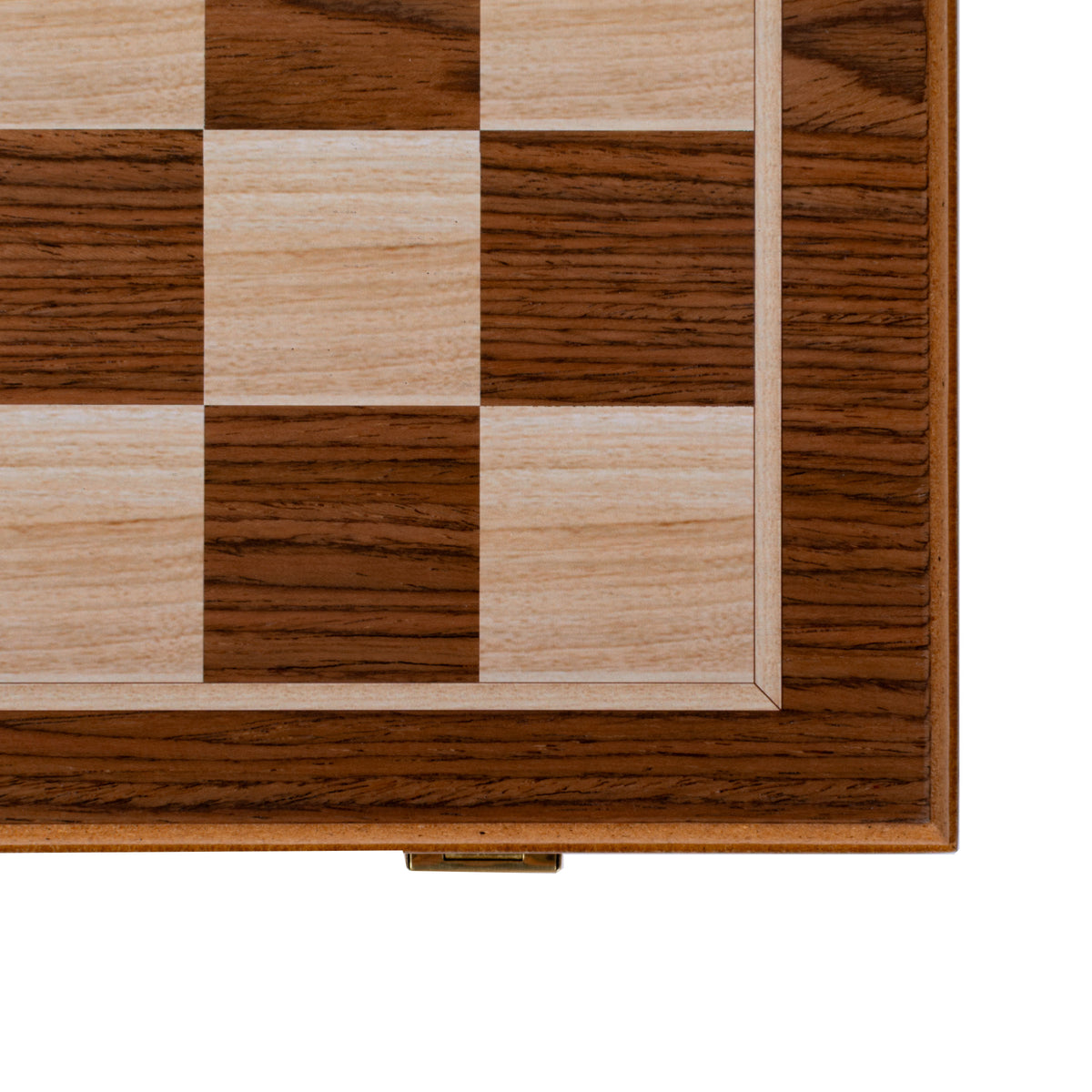 Handgefertigtes 3-in-1-Schach-, Backgammon- und Dame-Set aus Walnussholz – elegantes Intarsien-Design