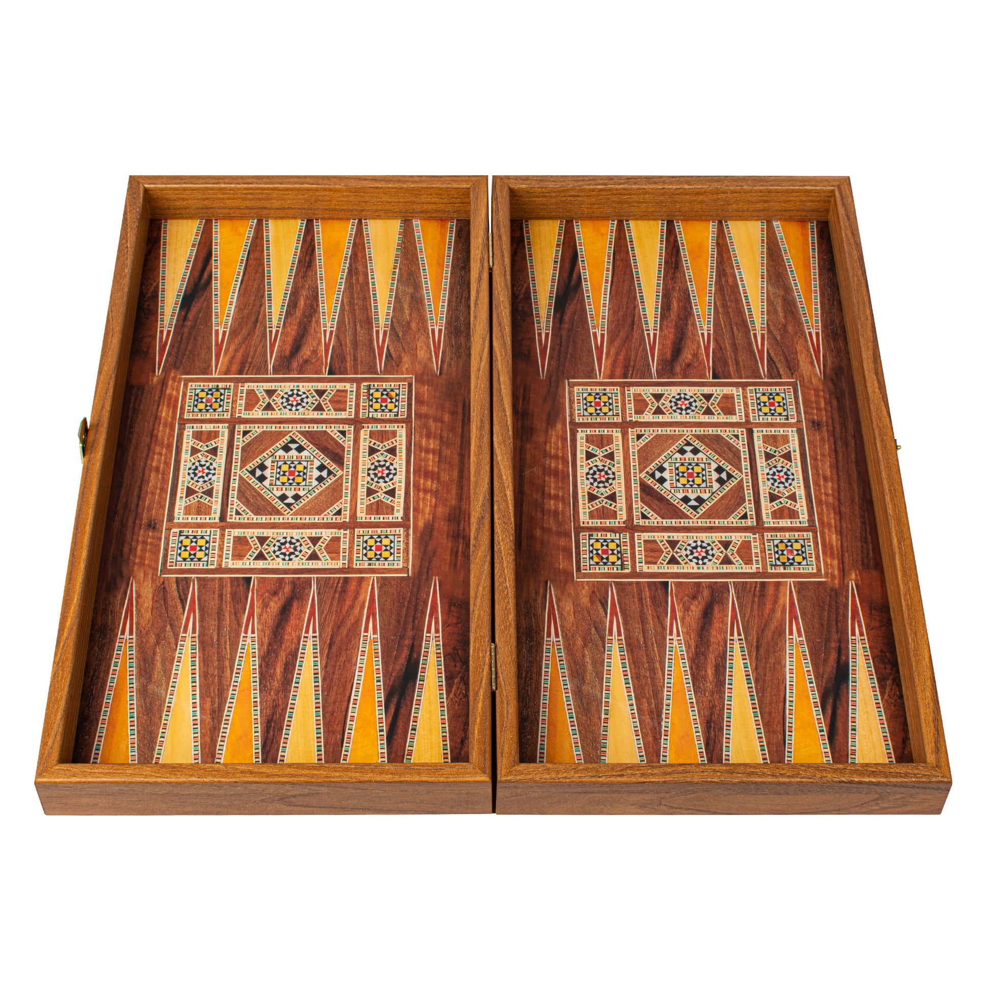 Handcrafted Mosaic Traditional Style Backgammon Set - Classic Design and Quality Materials - Premium Backgammon from MANOPOULOS Chess & Backgammon - Just €31! Shop now at MANOPOULOS Chess & Backgammon
