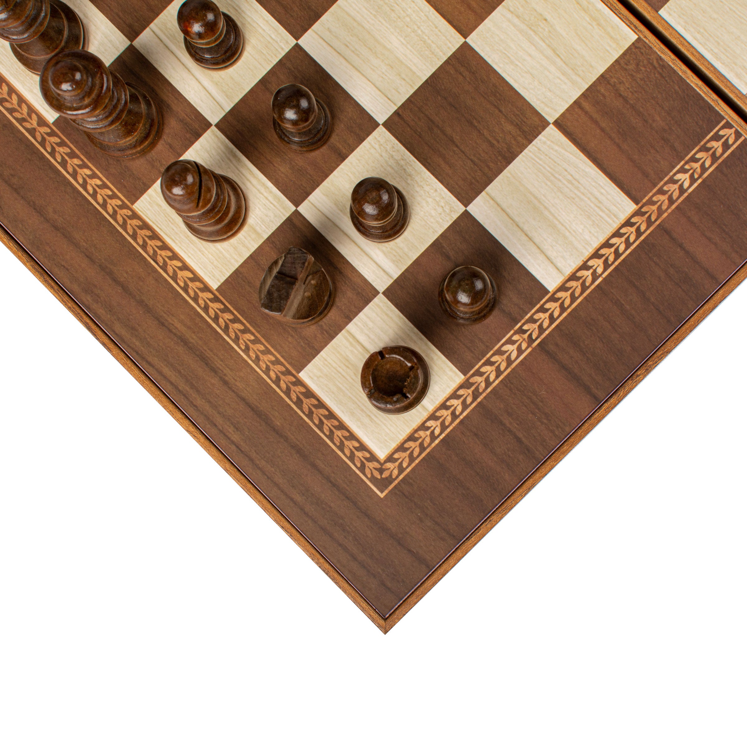 Handcrafted Olive Branch Design Backgammon Set - Classic Design and Quality Materials - Premium Backgammon from MANOPOULOS Chess & Backgammon - Just €29! Shop now at MANOPOULOS Chess & Backgammon