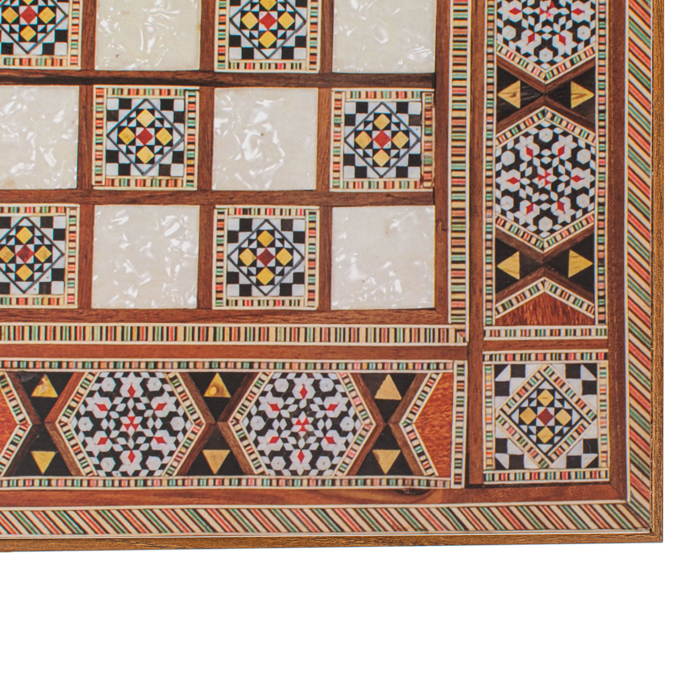 Handcrafted Mosaic Traditional Style Backgammon Set - Classic Design and Quality Materials - Premium Backgammon from MANOPOULOS Chess & Backgammon - Just €29! Shop now at MANOPOULOS Chess & Backgammon