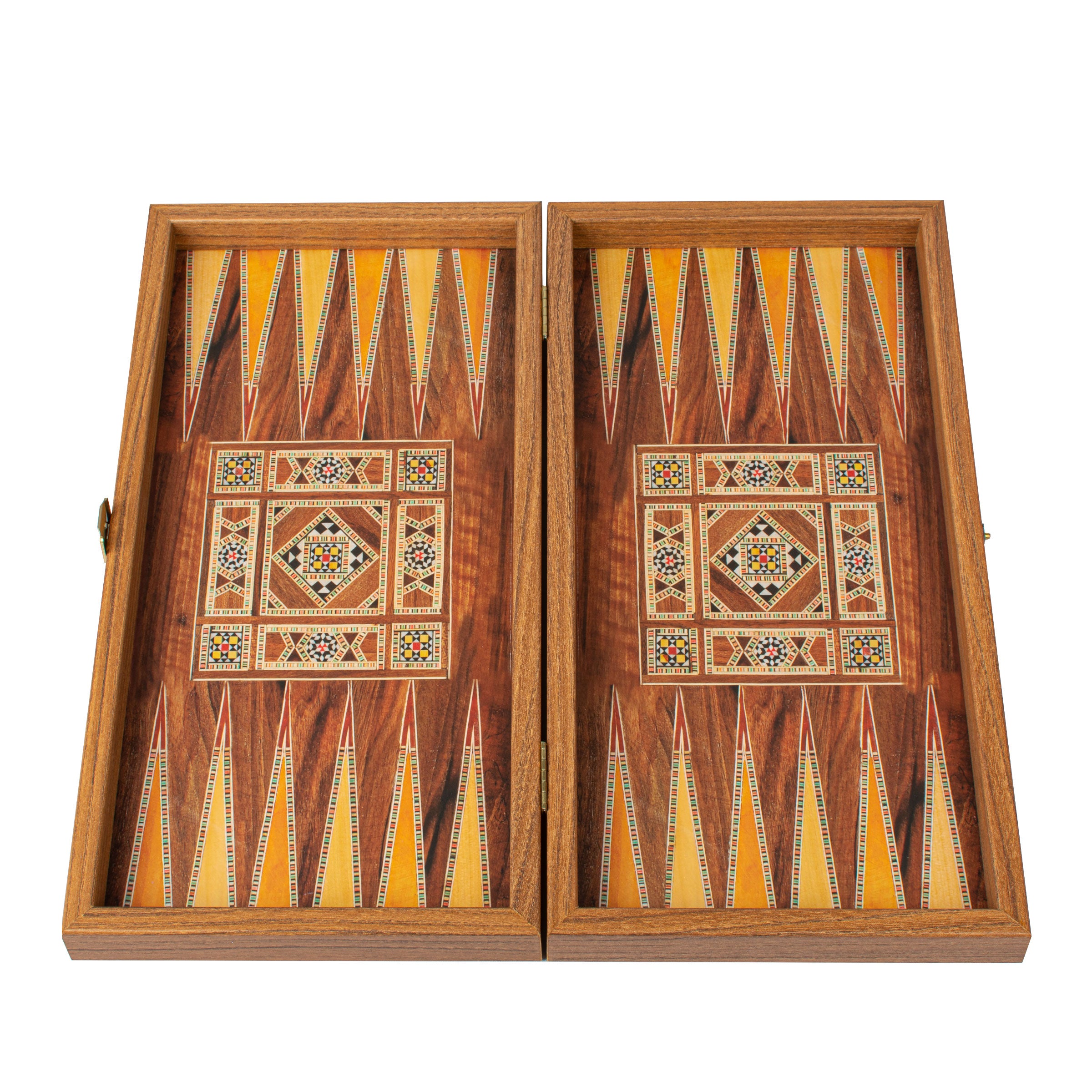 Handcrafted Mosaic Traditional Style Backgammon Set - Classic Design and Quality Materials - Premium Backgammon from MANOPOULOS Chess & Backgammon - Just €31! Shop now at MANOPOULOS Chess & Backgammon