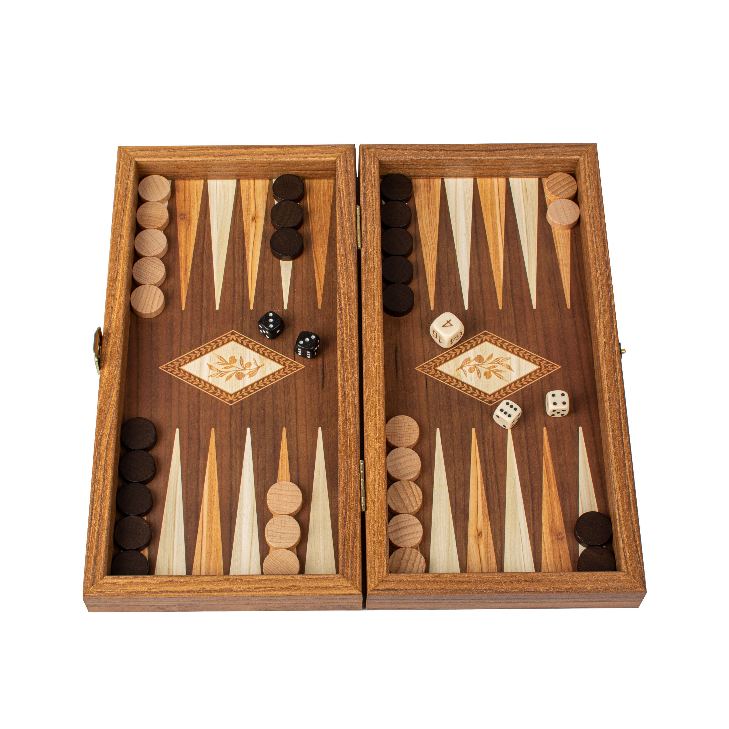 Handcrafted Olive Branch Design Backgammon Set - Classic Design and Quality Materials - Premium Backgammon from MANOPOULOS Chess & Backgammon - Just €29! Shop now at MANOPOULOS Chess & Backgammon